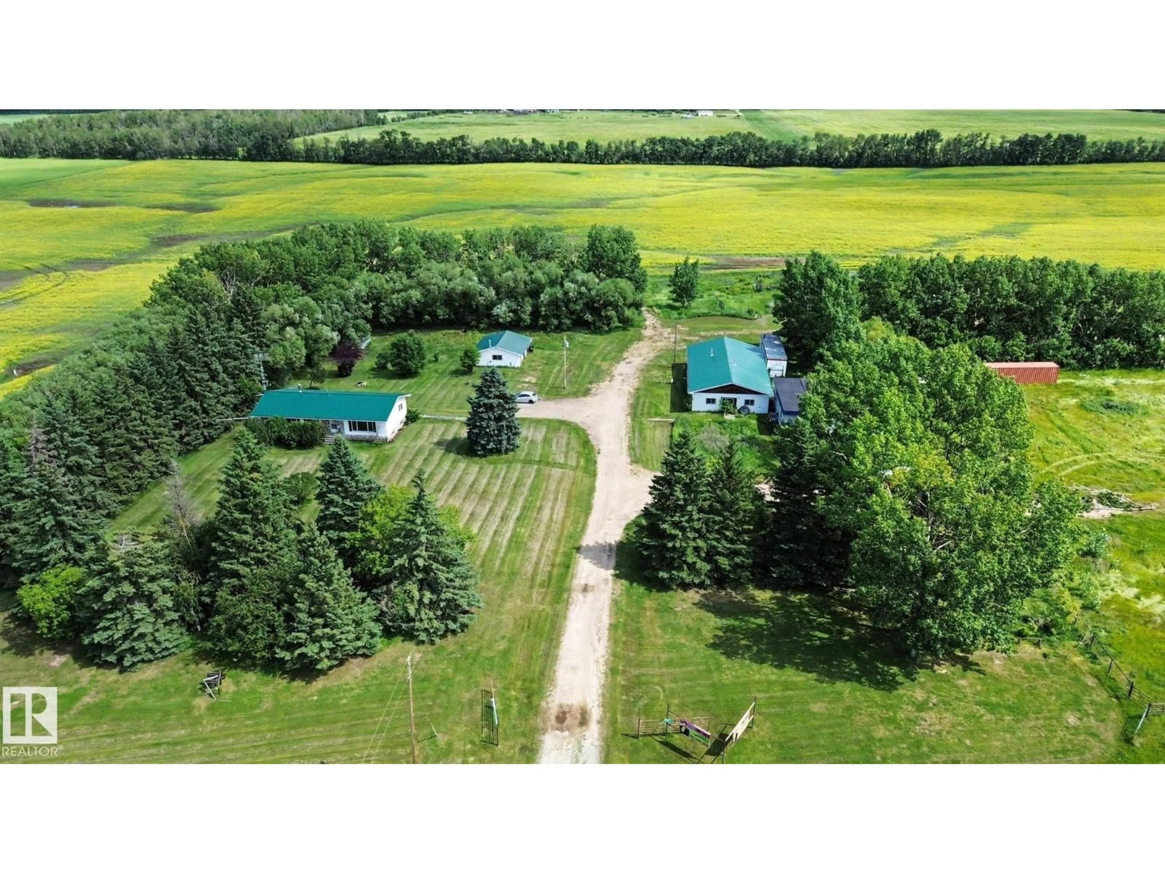A pic from outside/outdoor area/front of a property/back of a property/a pic from drone, forest/trees view for 59227 HIGHWAY 44, Rural Westlock County Alberta T0G1W0