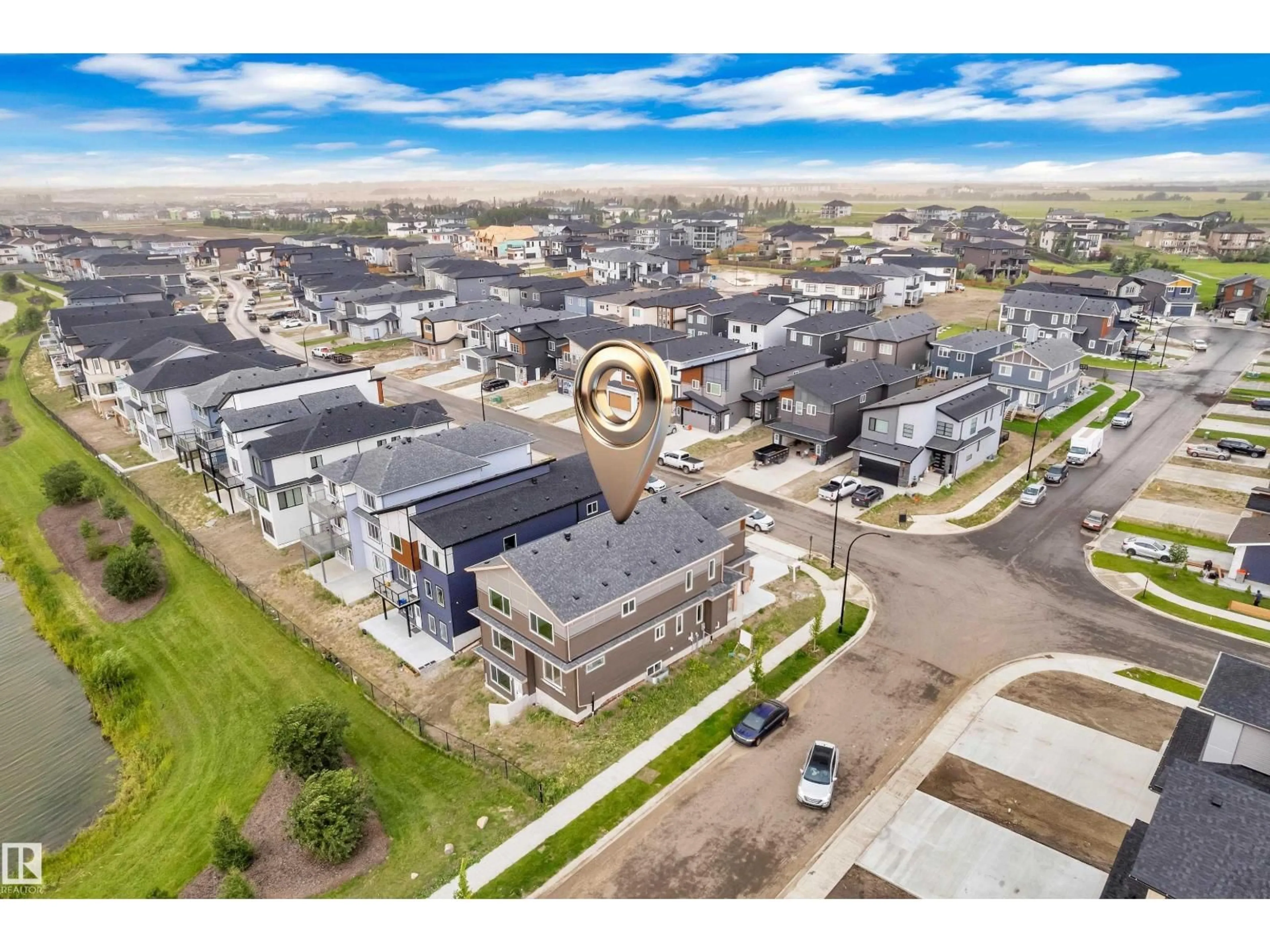 A pic from outside/outdoor area/front of a property/back of a property/a pic from drone, street for 2817 63 AV, Rural Leduc County Alberta T4X3A6