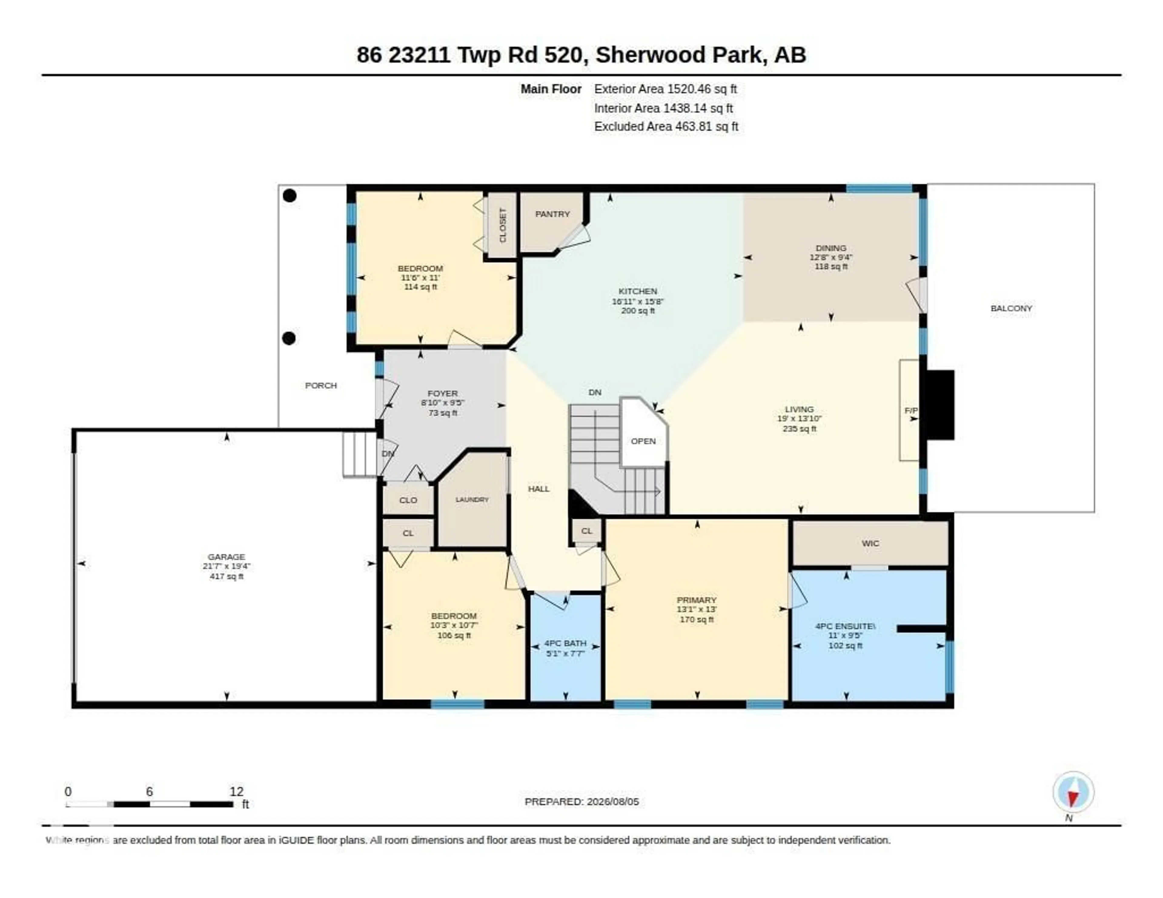 Floor plan for 23211 - 86 TWP ROAD 520, Rural Strathcona County Alberta T8B1G1