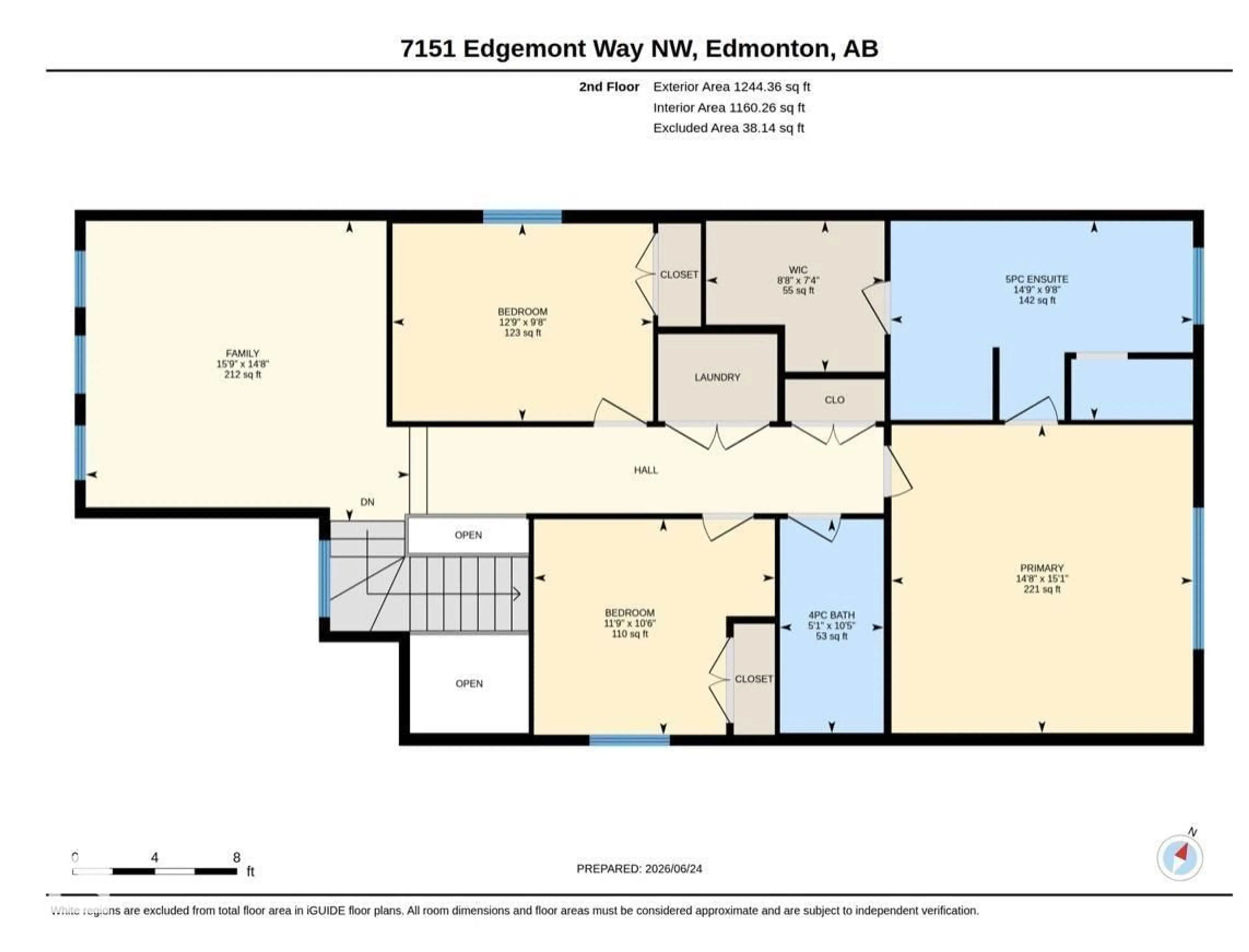 Floor plan for 7151 EDGEMONT WY, Edmonton Alberta T6M1K1