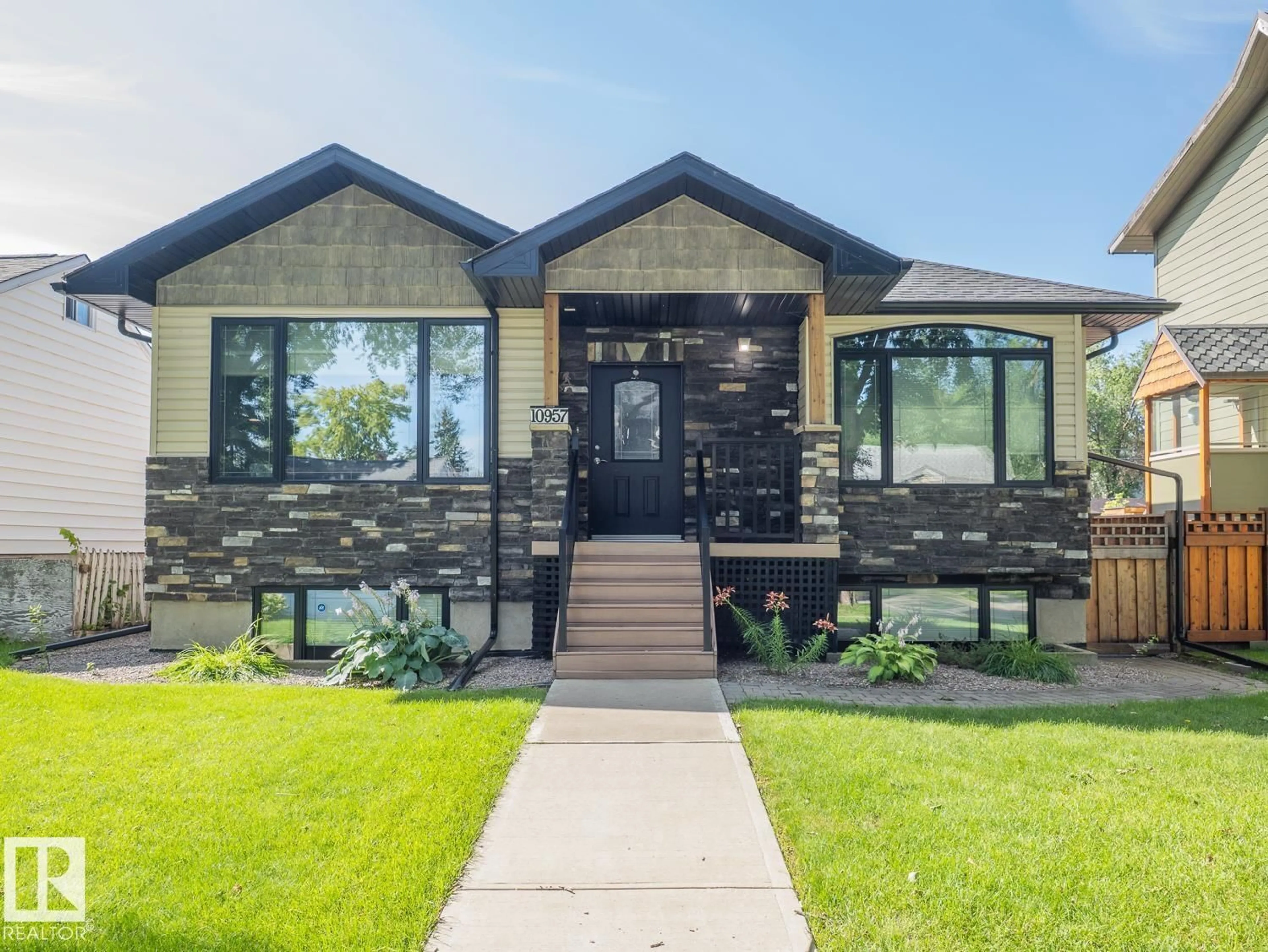 Home with brick exterior material, street for 10957 75 AV, Edmonton Alberta T6G0G8