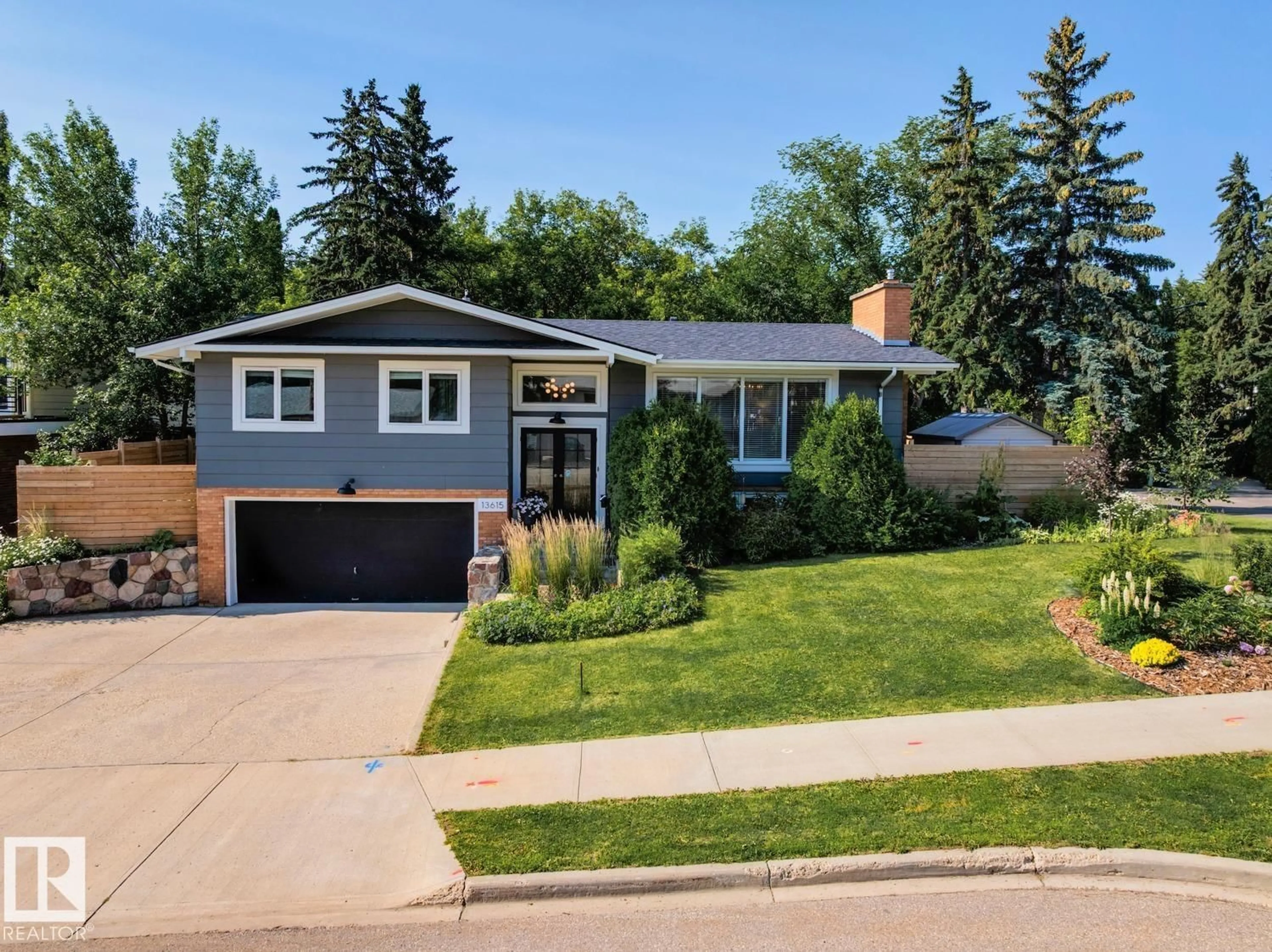 Home with brick exterior material, street for 13615 BUENA VISTA RD, Edmonton Alberta T5R5R5
