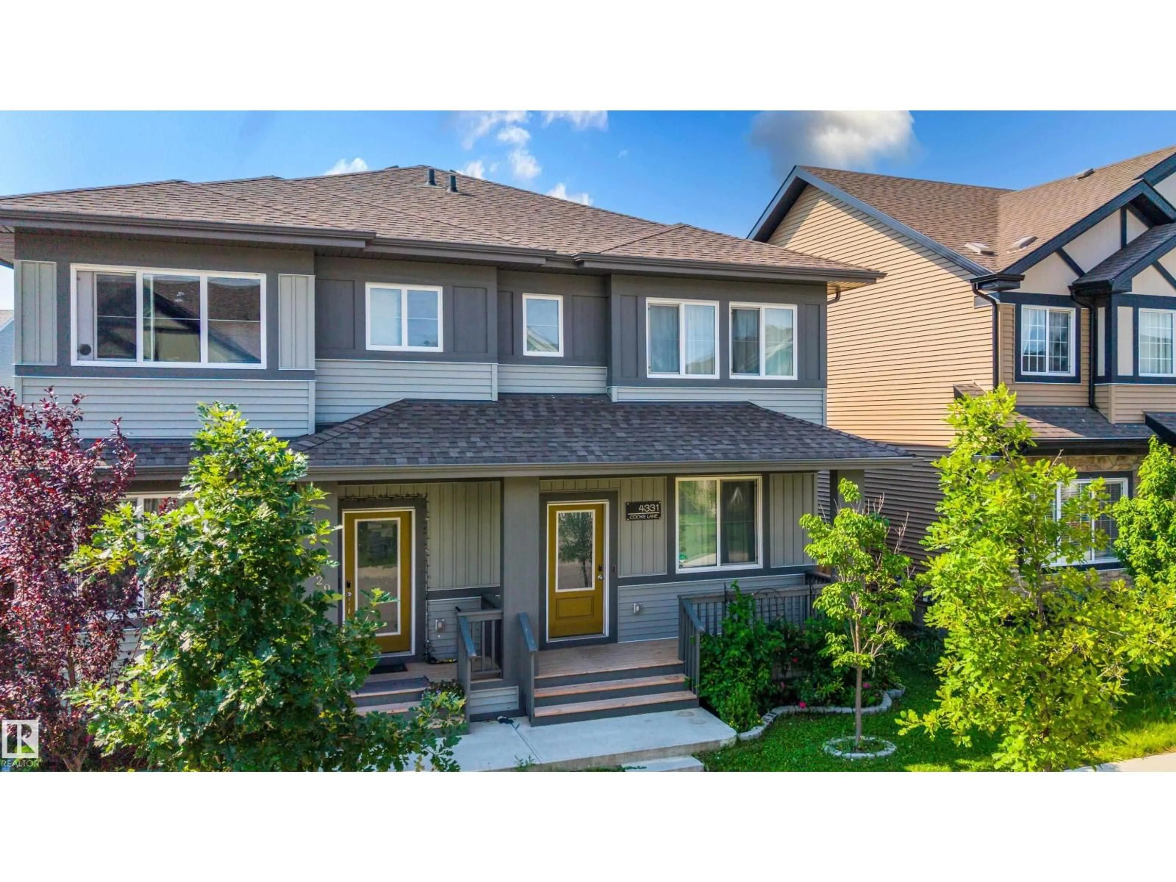 Home with vinyl exterior material, street for 4331 COOKE LN, Edmonton Alberta T6W4M7