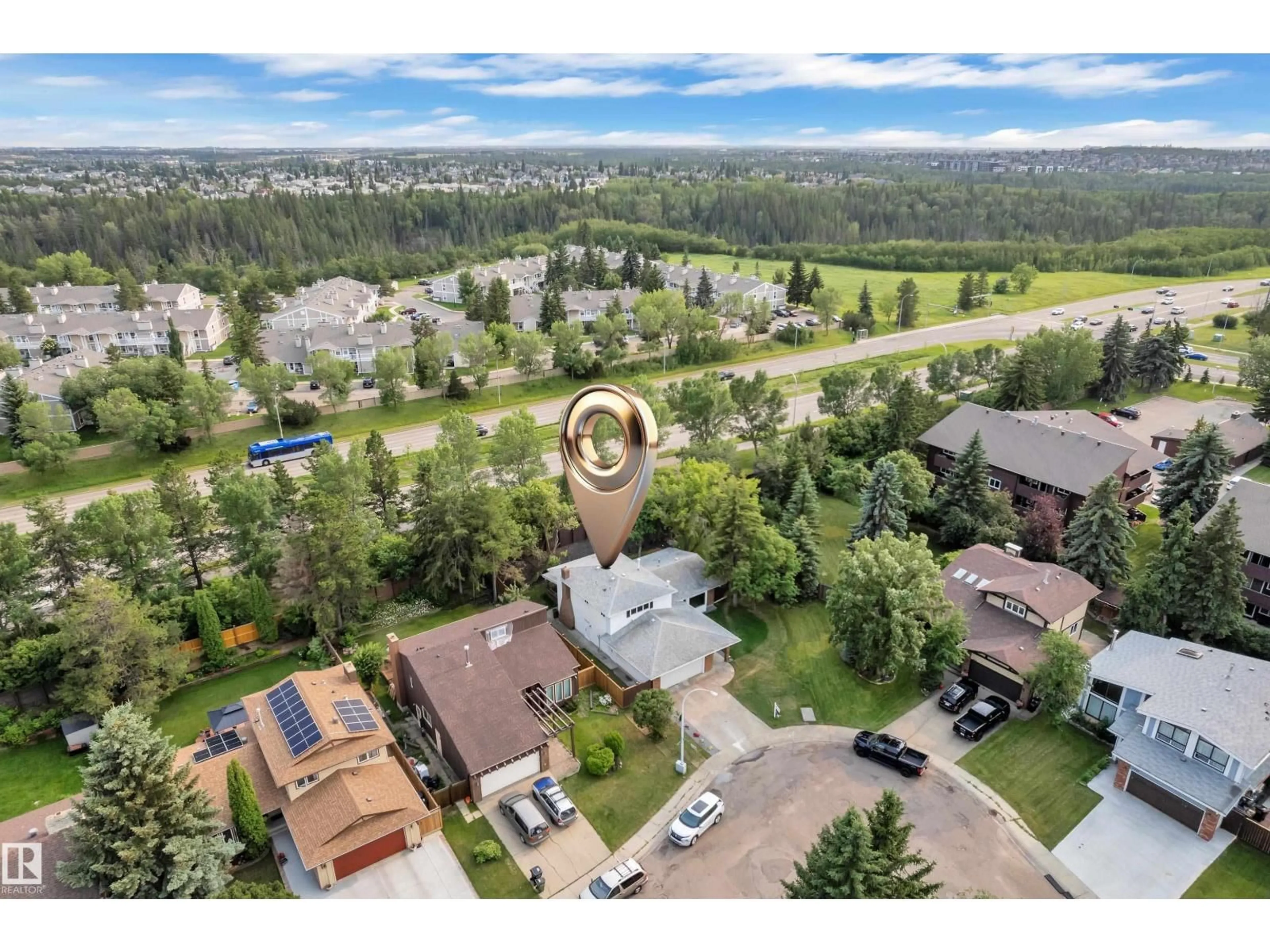 A pic from outside/outdoor area/front of a property/back of a property/a pic from drone, mountain view for NW - 11615 24 AV, Edmonton Alberta T6J3R6