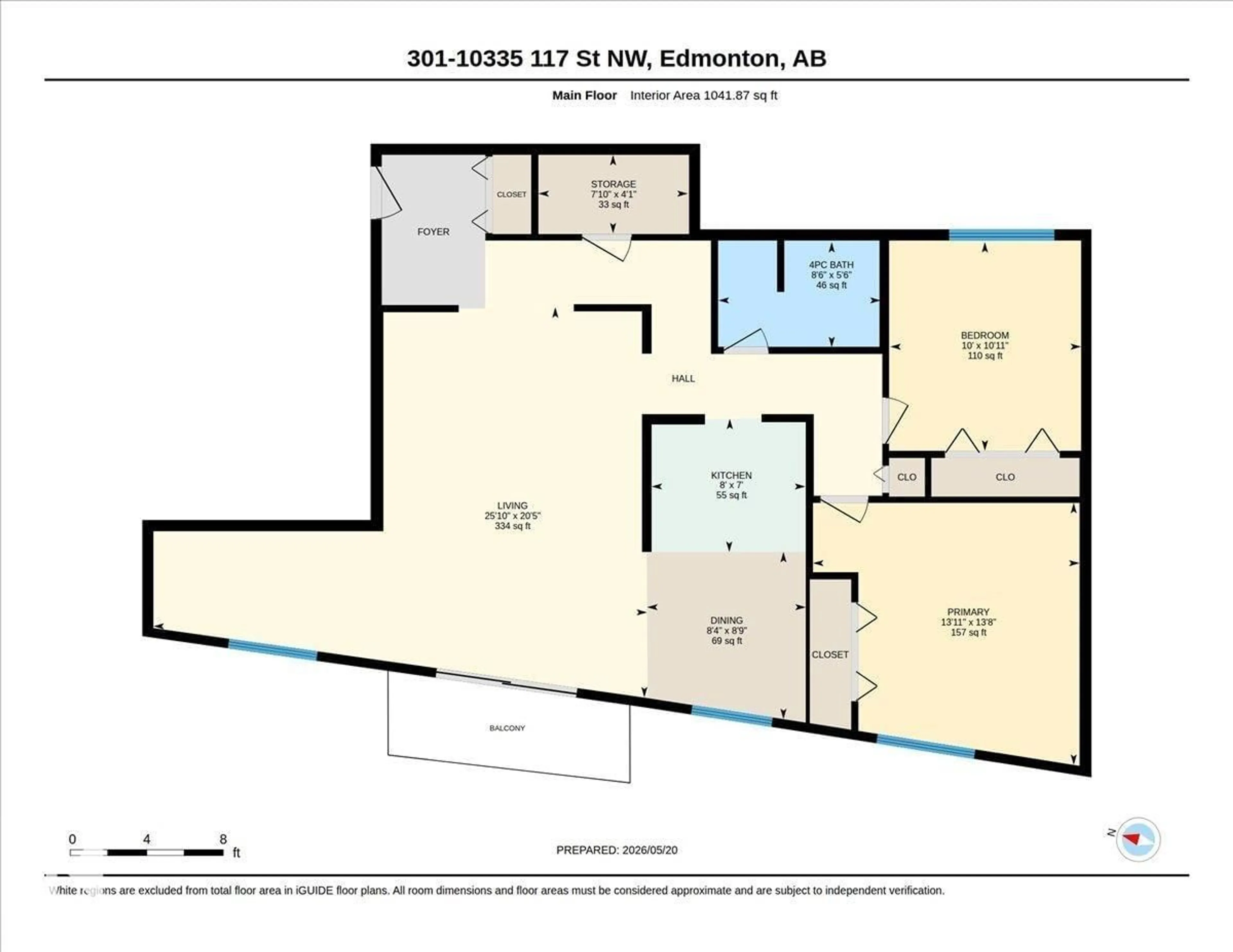 Floor plan for #301 - 10335 117 ST, Edmonton Alberta T5K1X9