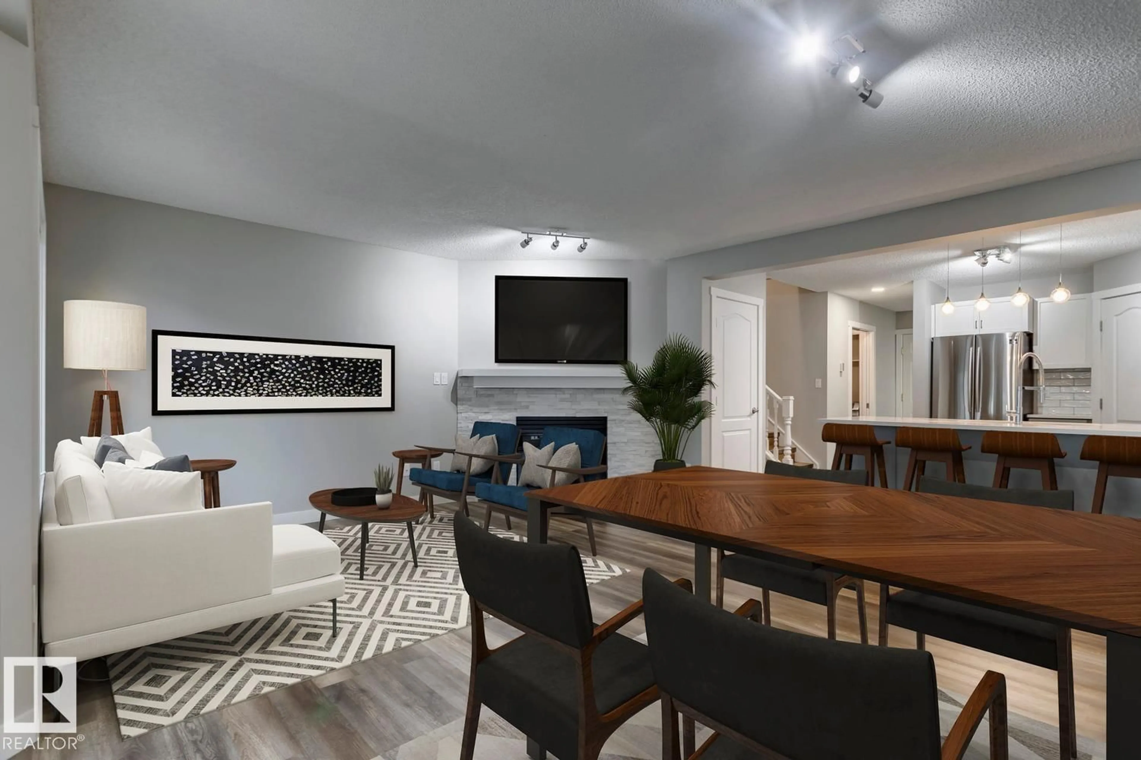 Living room with furniture, unknown for NW - 15819 69 ST, Edmonton Alberta T5Z3A5
