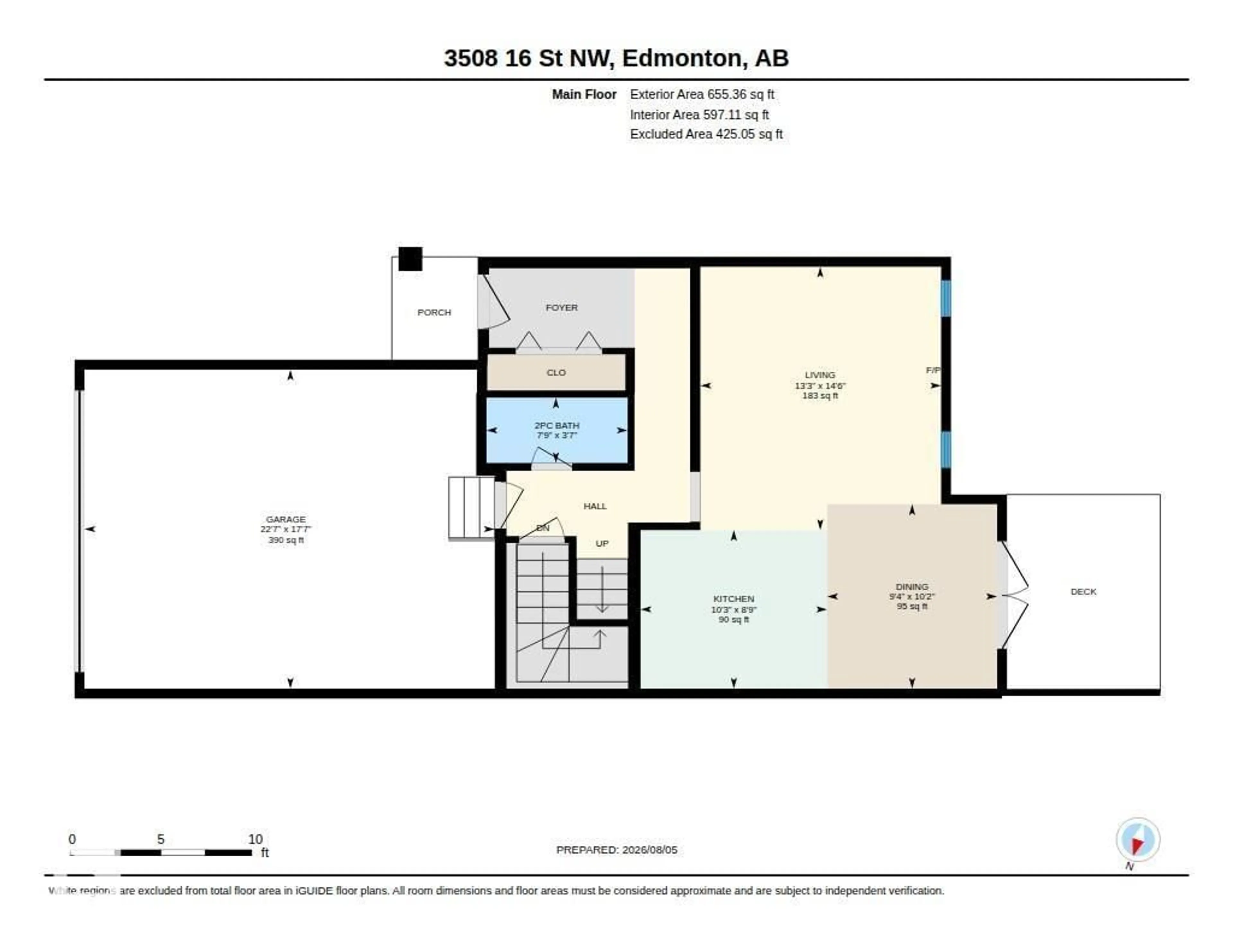 Floor plan for 3508 16 ST, Edmonton Alberta T6T0M6