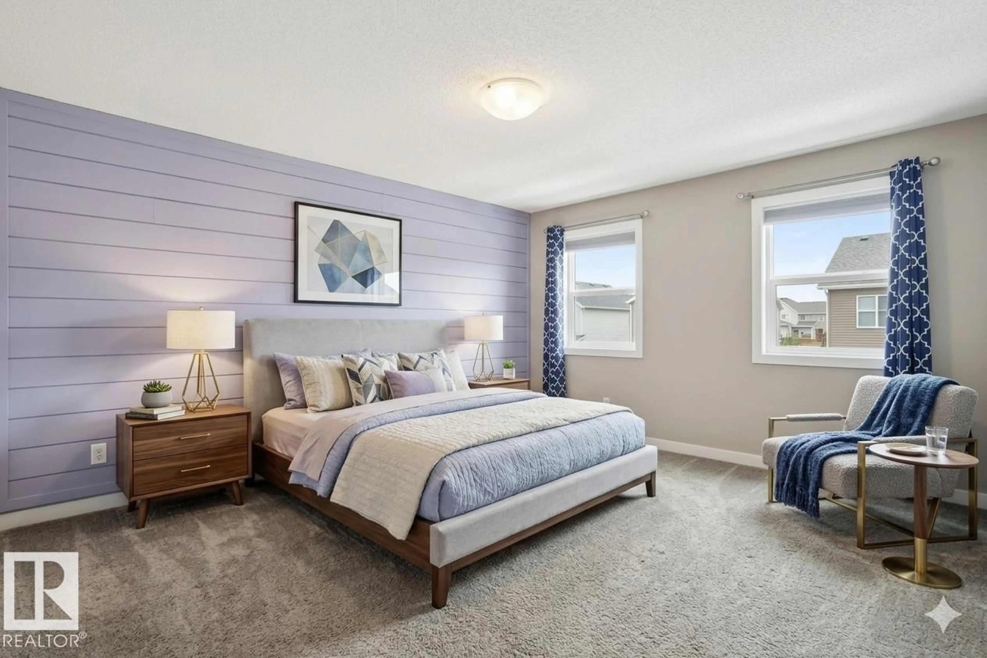 Bedroom with bed, unknown for NW - 1607 202 ST, Edmonton Alberta T6M1K6