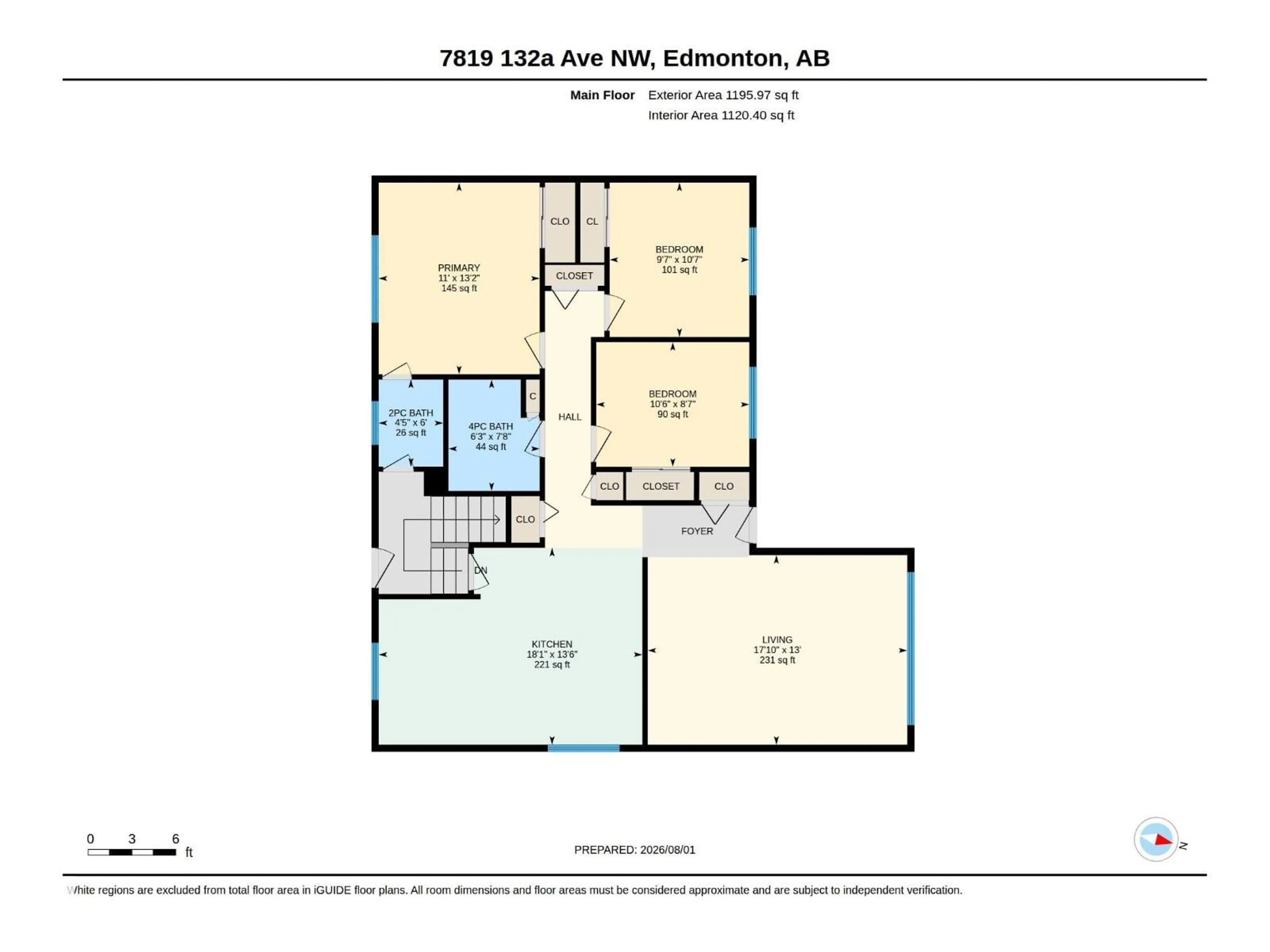 Floor plan for 7819 132A AV, Edmonton Alberta T5C2C4