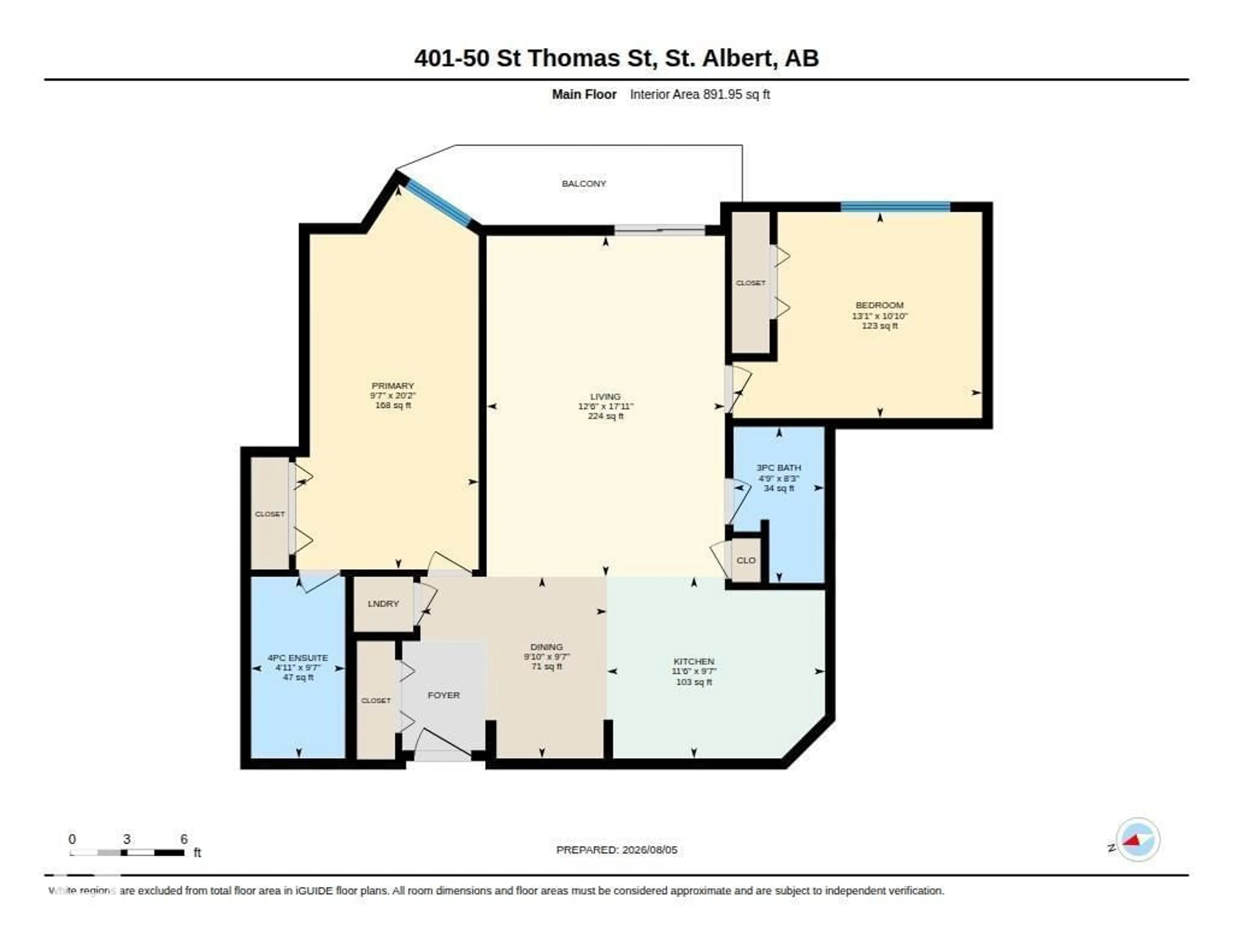 Floor plan for 50 - 401 THOMAS ST, St. Albert Alberta T8N7A3