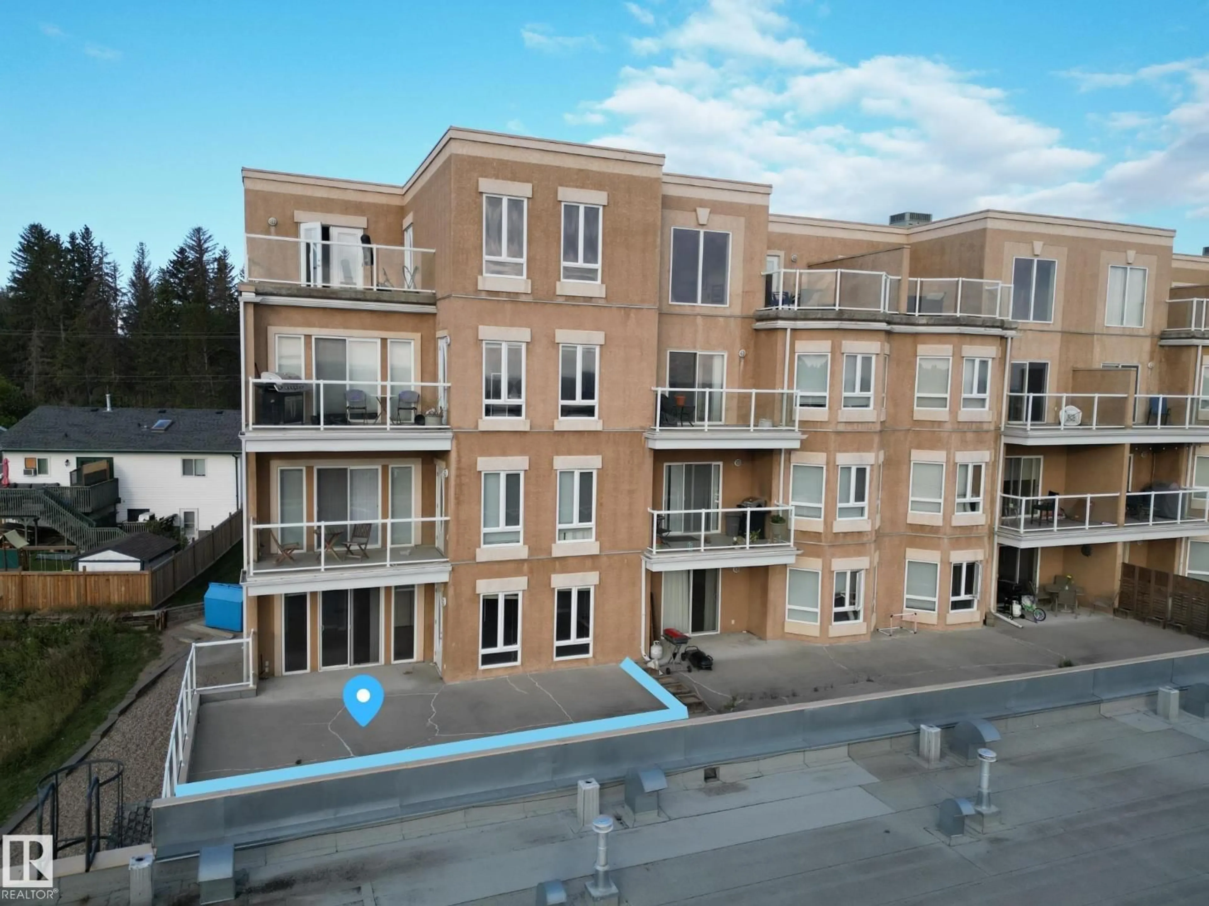 A pic from outside/outdoor area/front of a property/back of a property/a pic from drone, city buildings view from balcony for 209 - 802 12 ST, Cold Lake Alberta T9M0A7