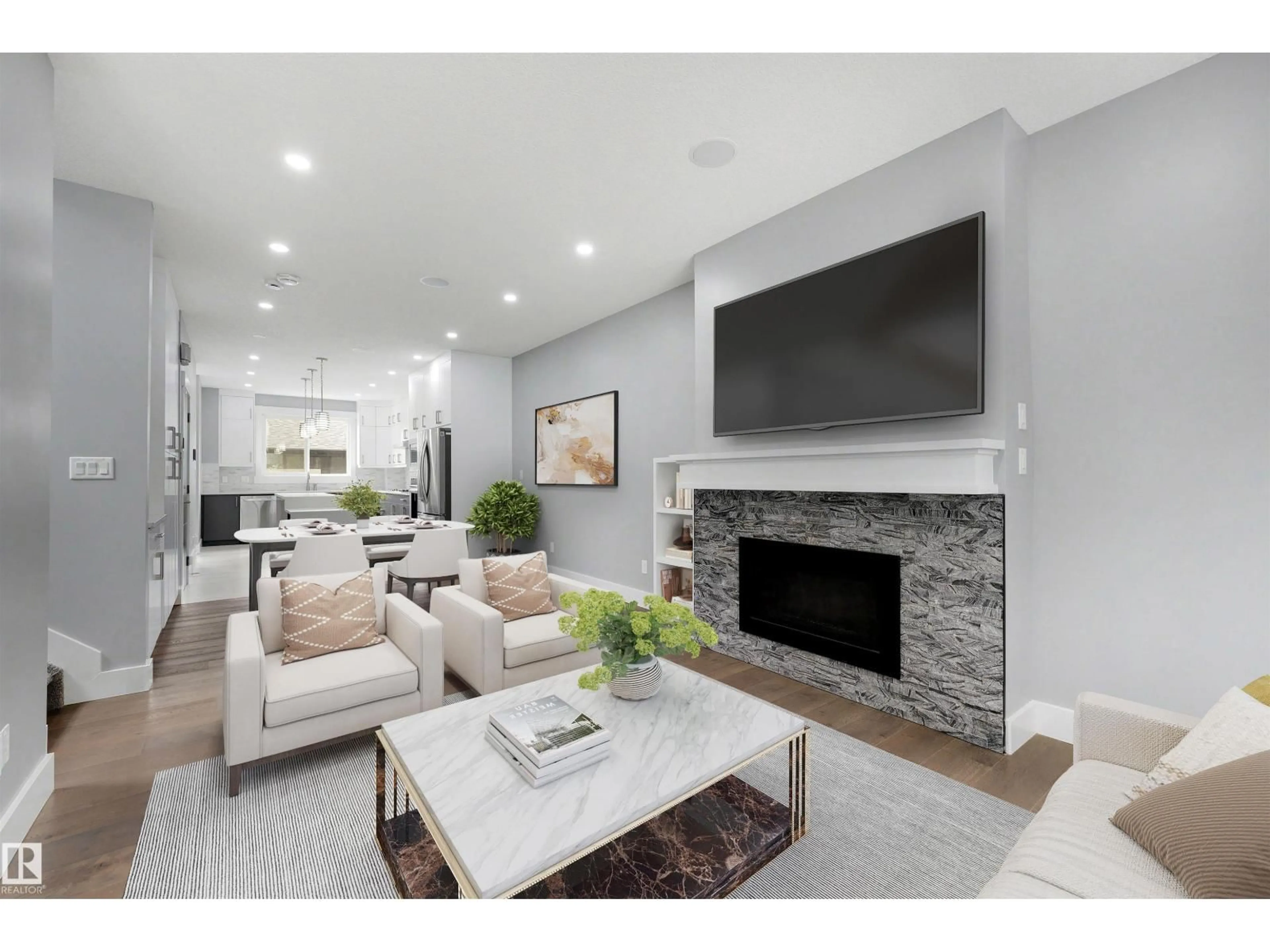 Living room with furniture, unknown for NW - 9013 90 ST, Edmonton Alberta T6C3L8