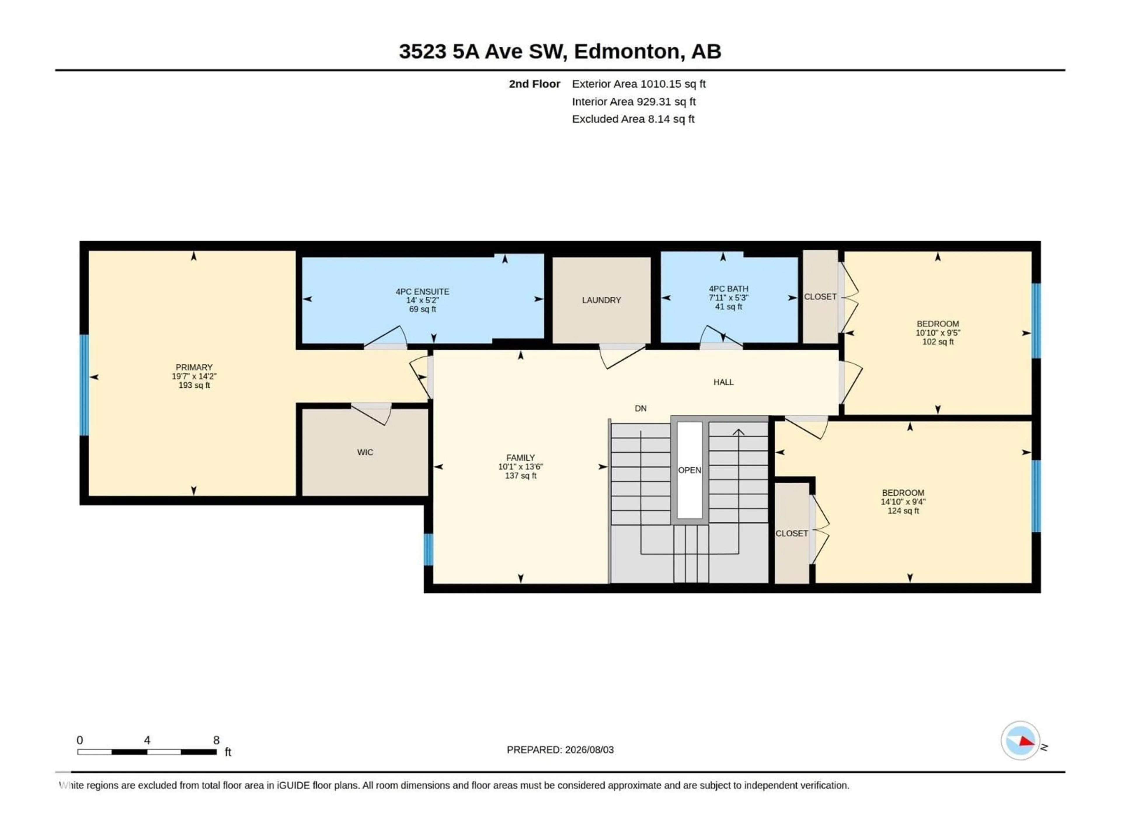 Floor plan for SW - 3523 5A AV, Edmonton Alberta T6X2W7