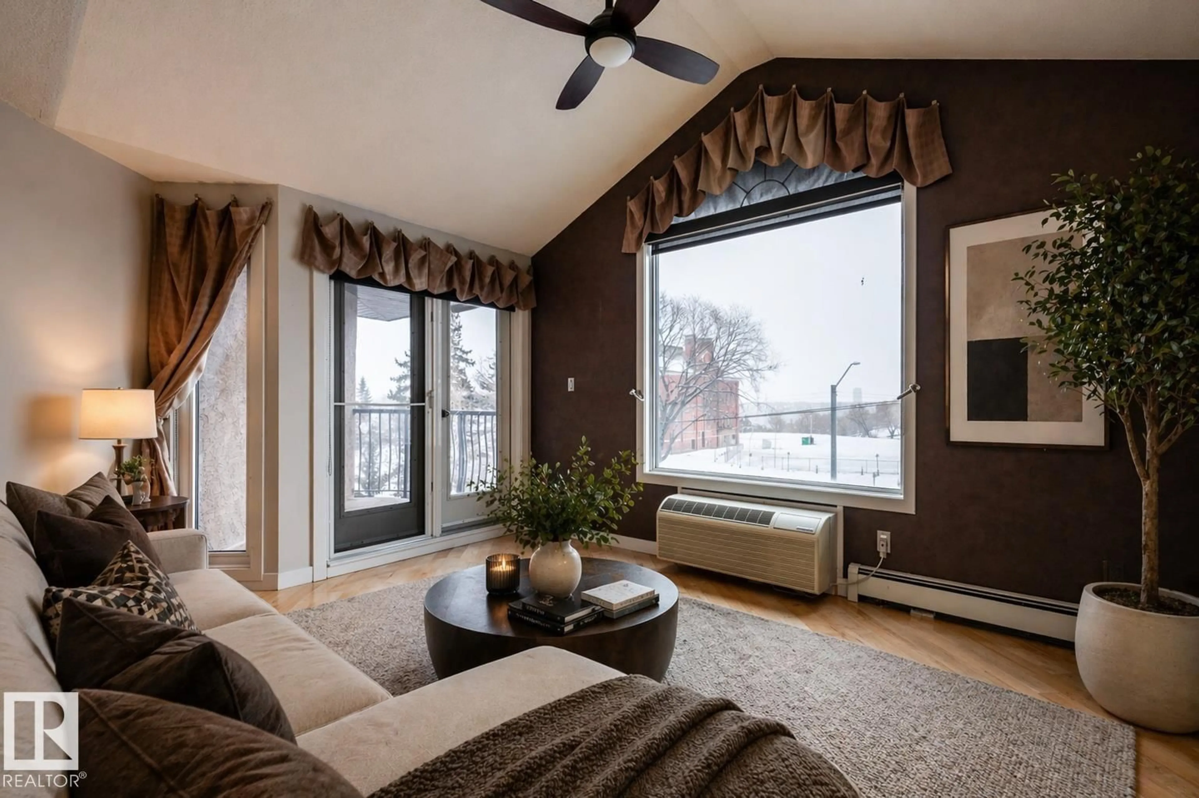 Living room with furniture, unknown for 304 - 9336 JASPER AV, Edmonton Alberta T5H3T5