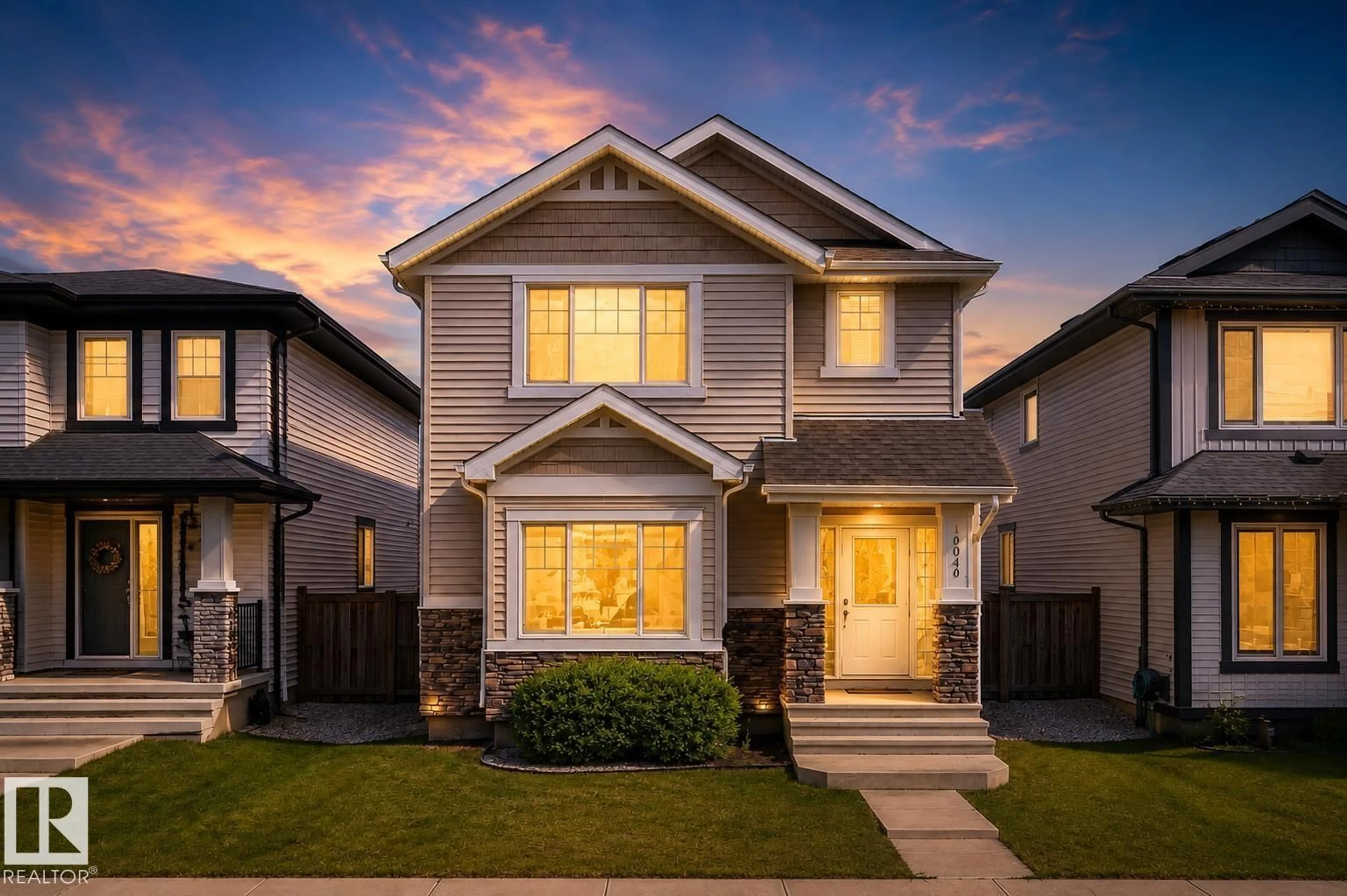 Home with vinyl exterior material, street for SW - 16040 11 AV, Edmonton Alberta T6W2H6