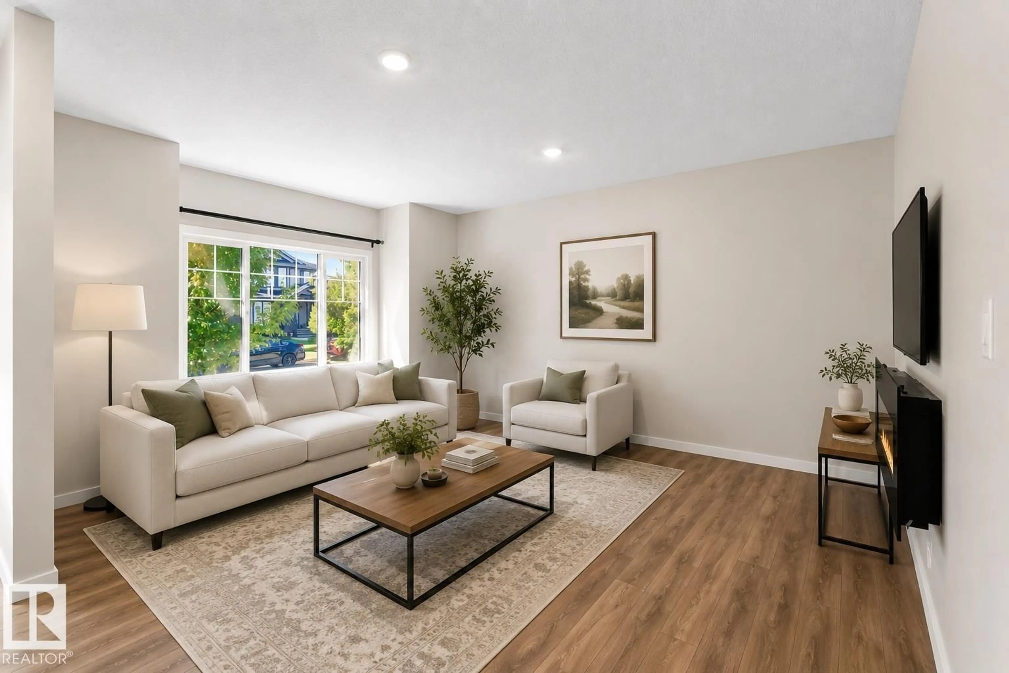 Living room with furniture, unknown for SW - 16040 11 AV, Edmonton Alberta T6W2H6