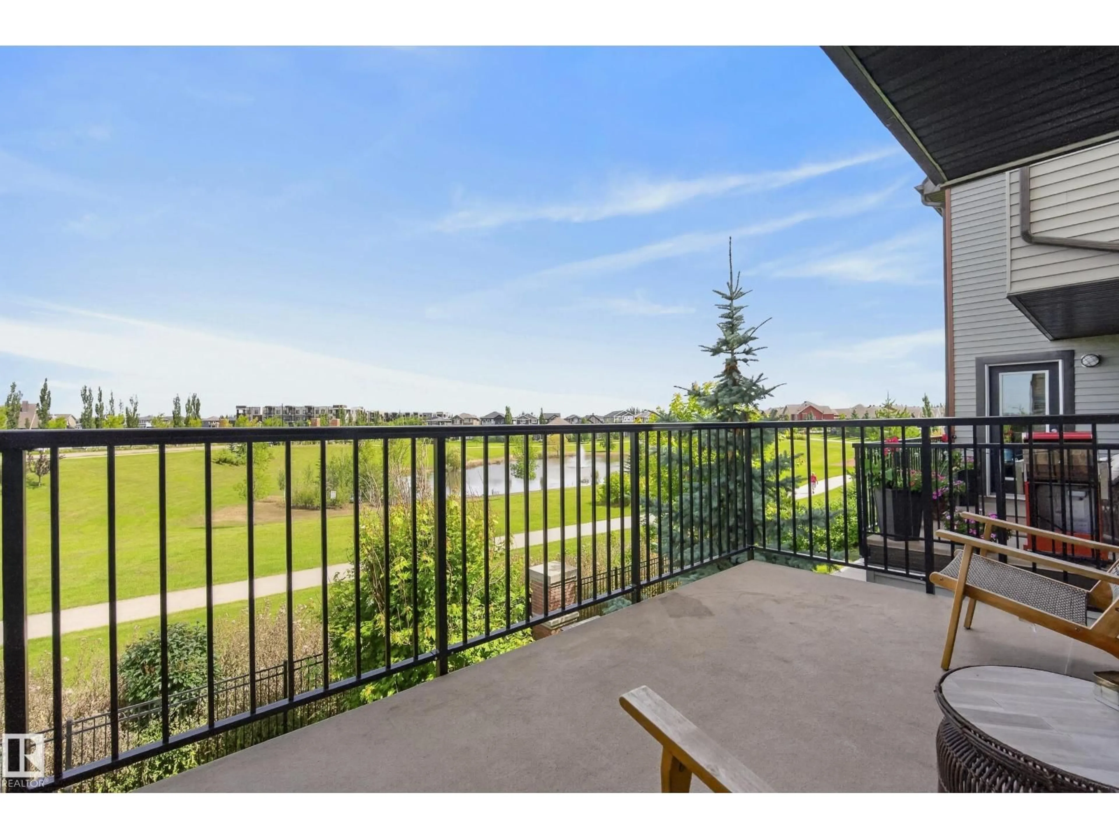 Patio, water/lake/river/ocean view for #10 - 1075 ROSENTHAL BV, Edmonton Alberta T5T7G5