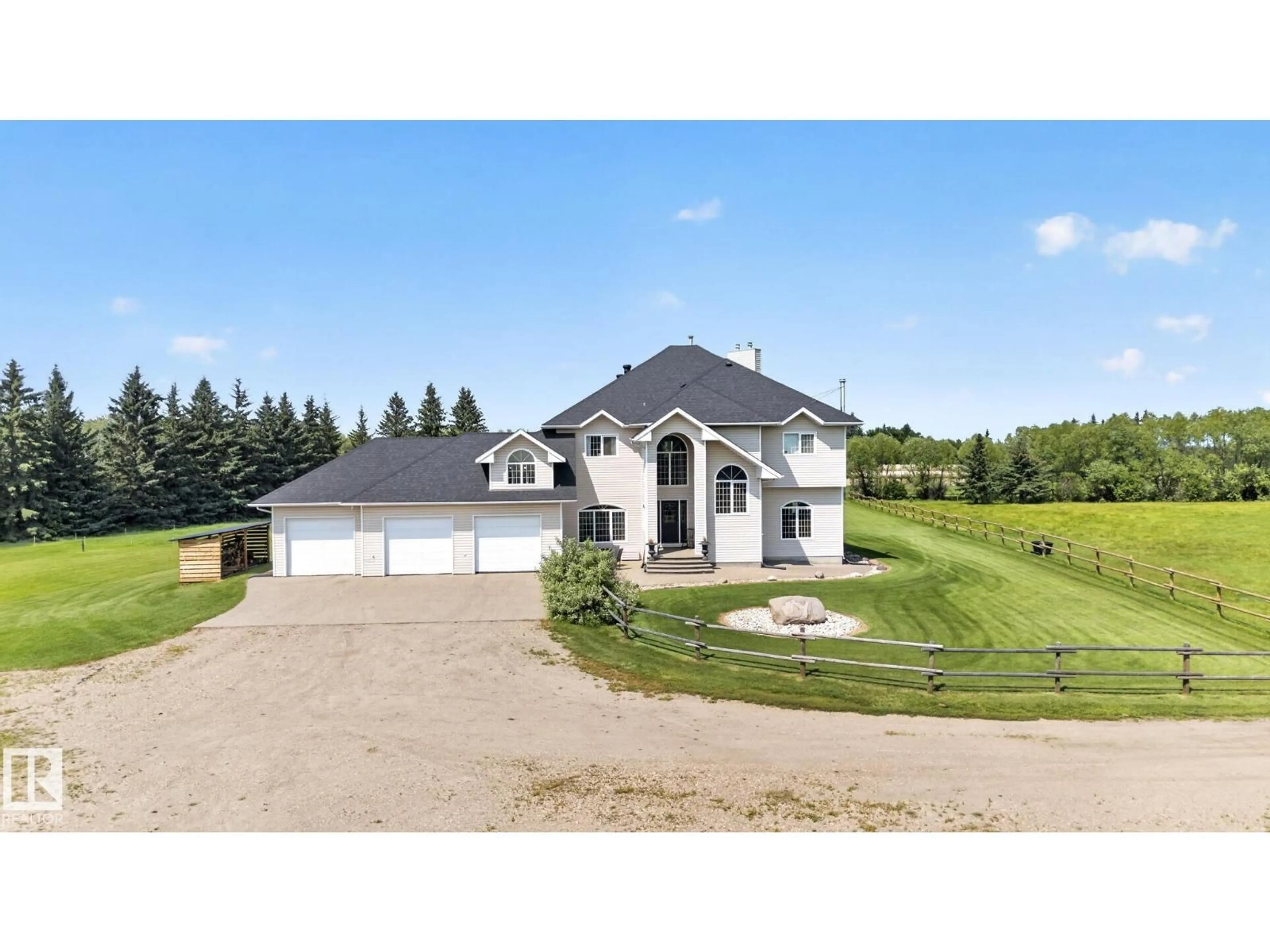 A pic from outside/outdoor area/front of a property/back of a property/a pic from drone, street for 50336 RANGE ROAD 280, Rural Leduc County Alberta T0C0V0