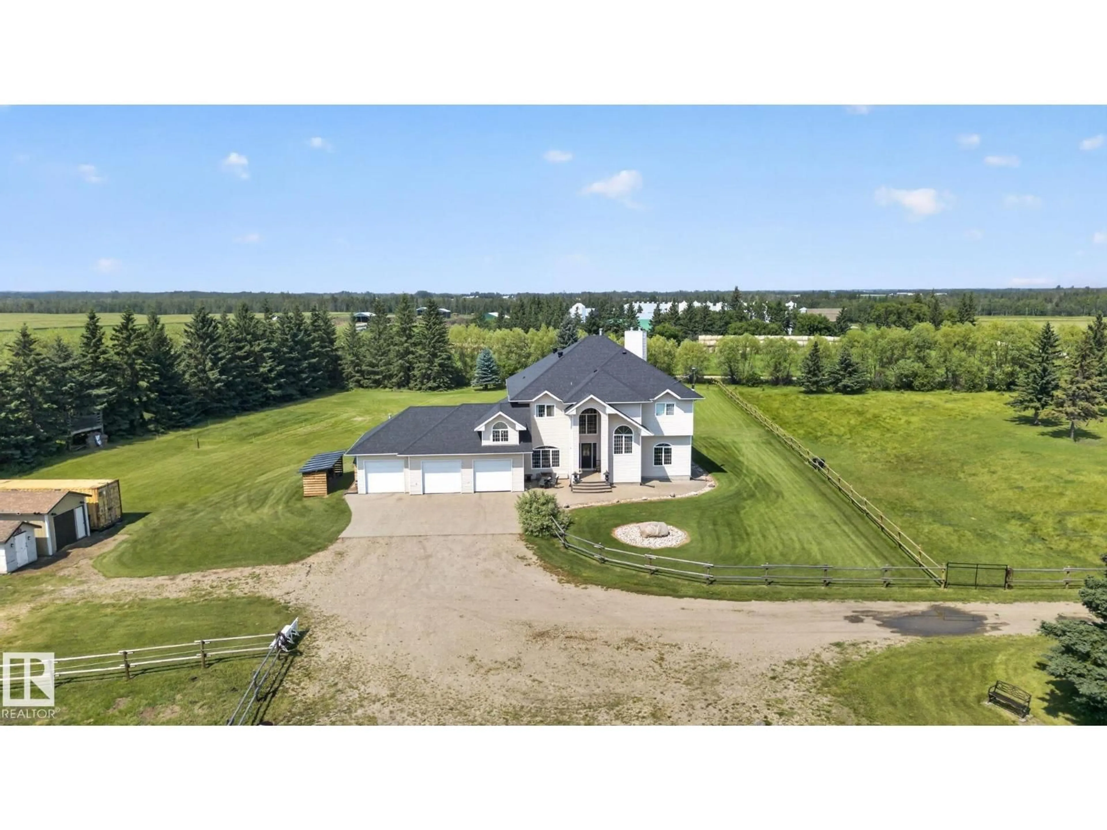 A pic from outside/outdoor area/front of a property/back of a property/a pic from drone, unknown for 50336 RANGE ROAD 280, Rural Leduc County Alberta T0C0V0