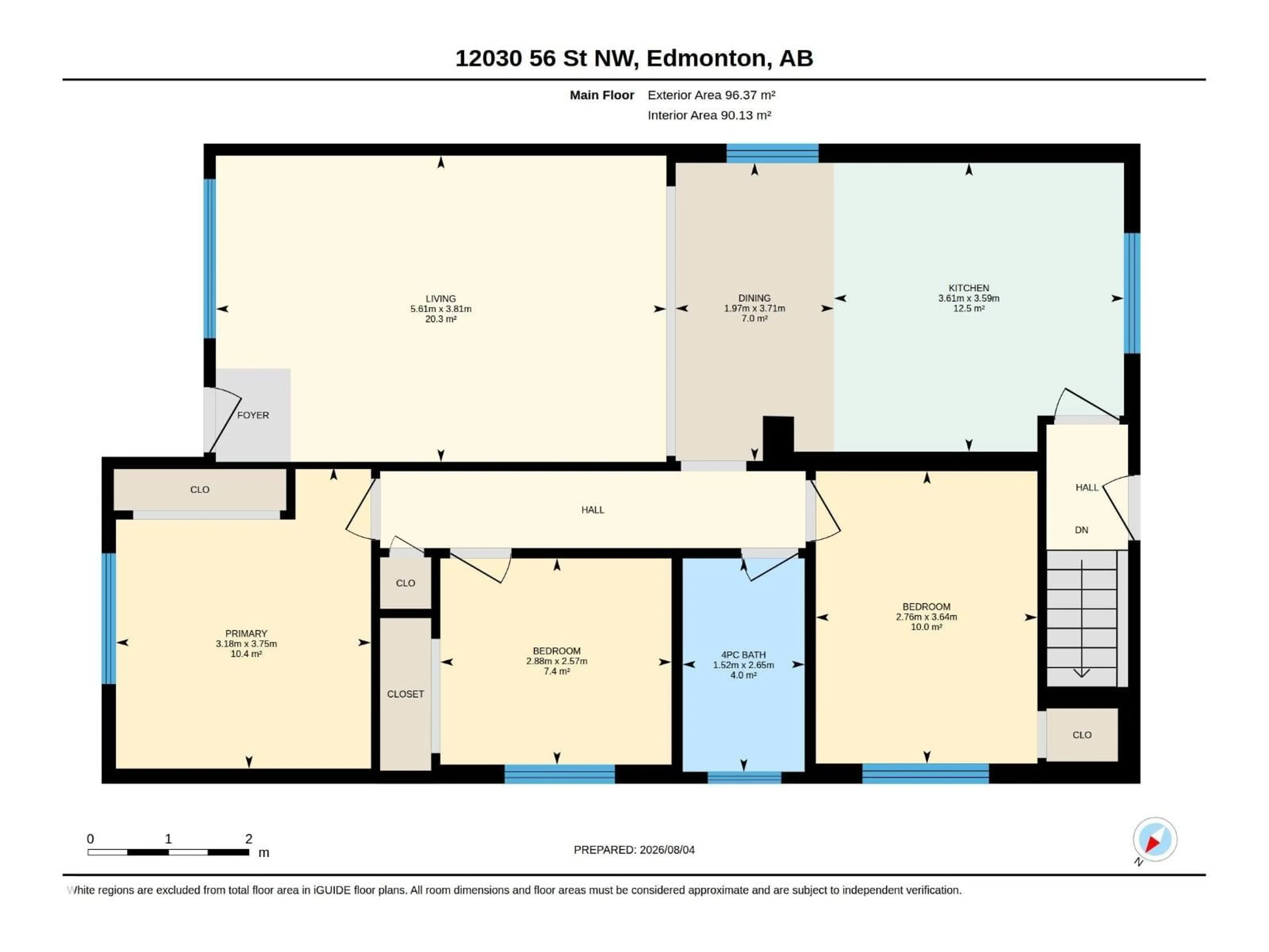 Floor plan for NW - 12030 56 ST, Edmonton Alberta T5W3T1