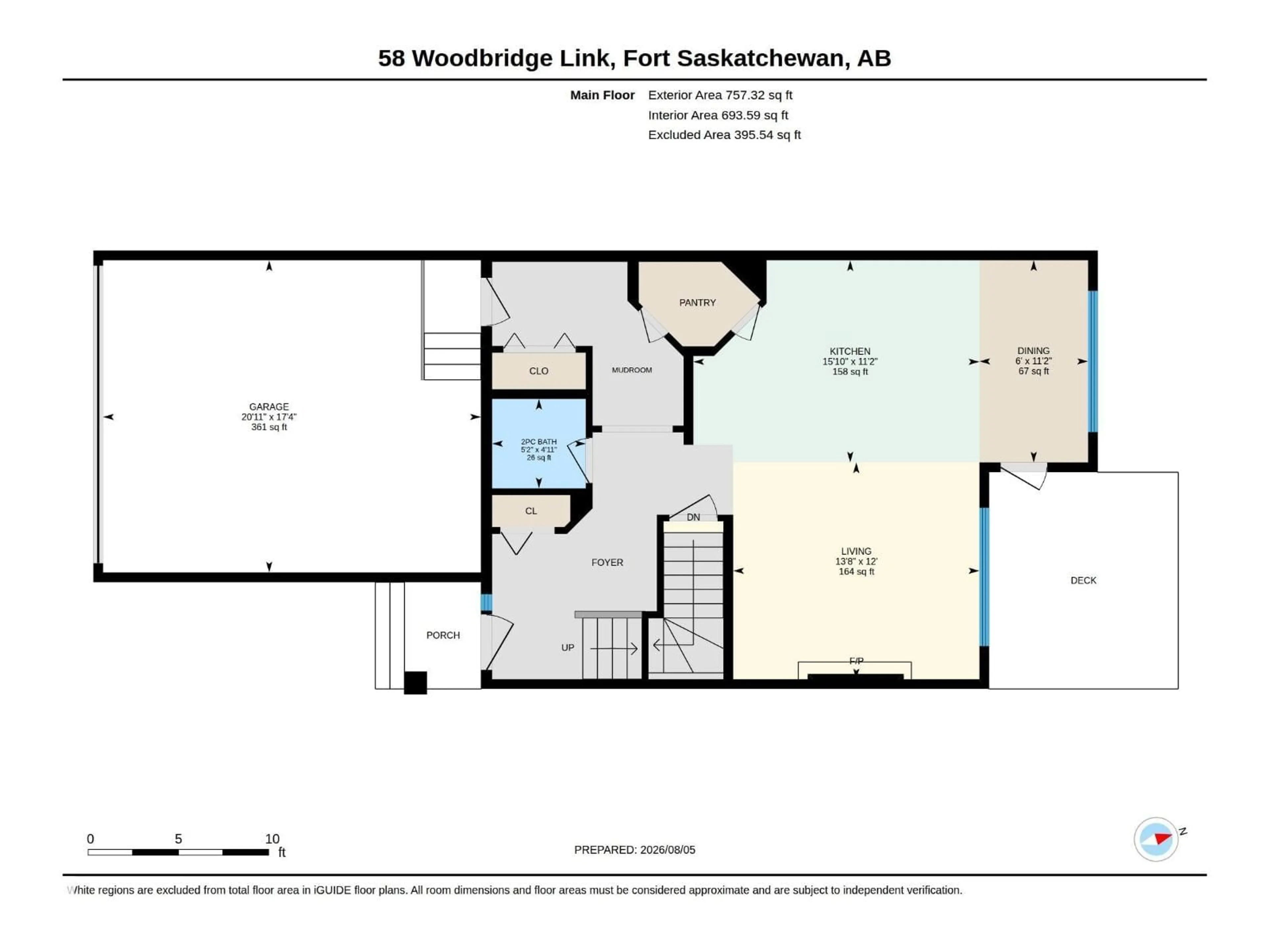 Floor plan for 58 WOODBRIDGE LI, Fort Saskatchewan Alberta T8L0H8