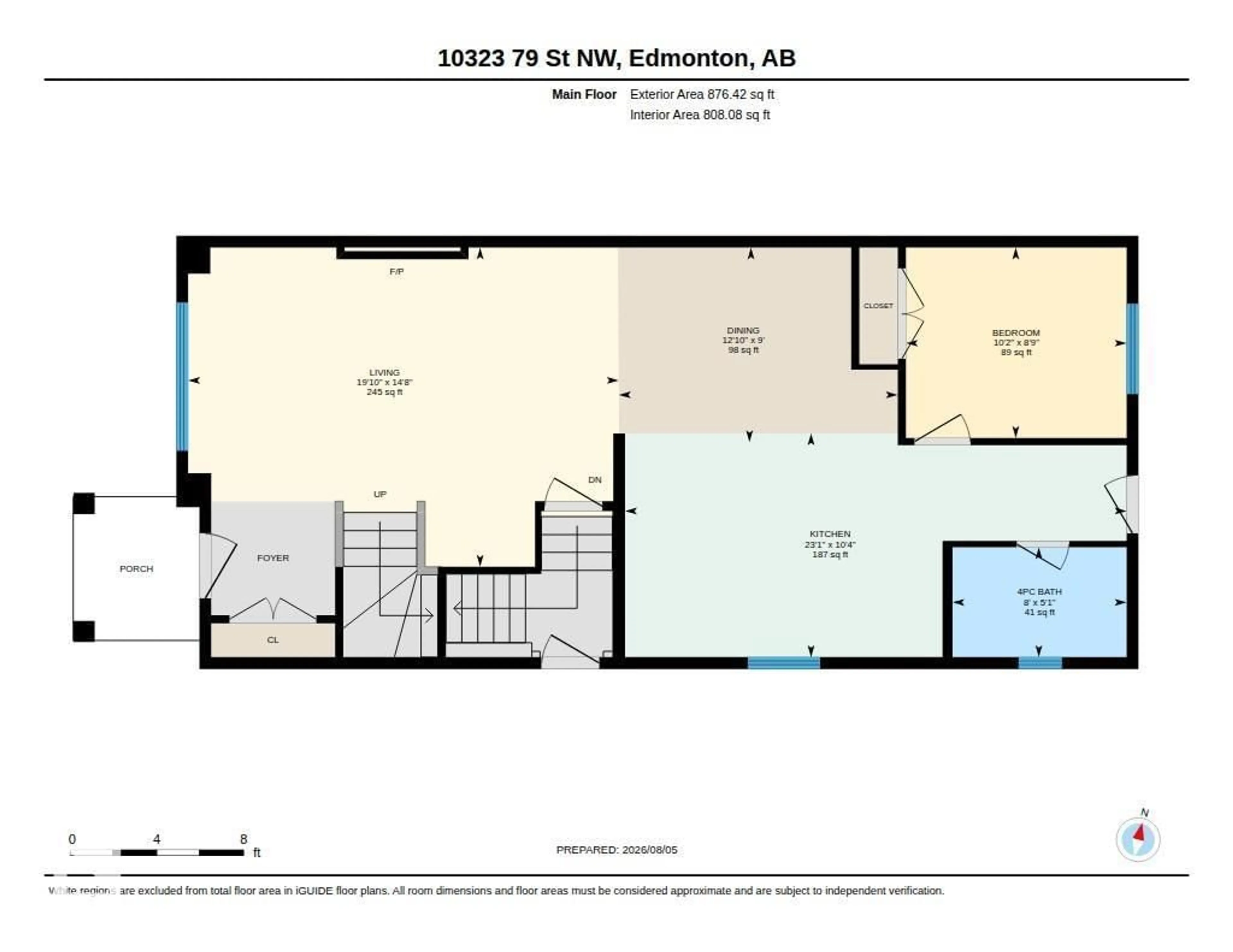 Floor plan for NW - 10323 79 ST, Edmonton Alberta T6A3G7