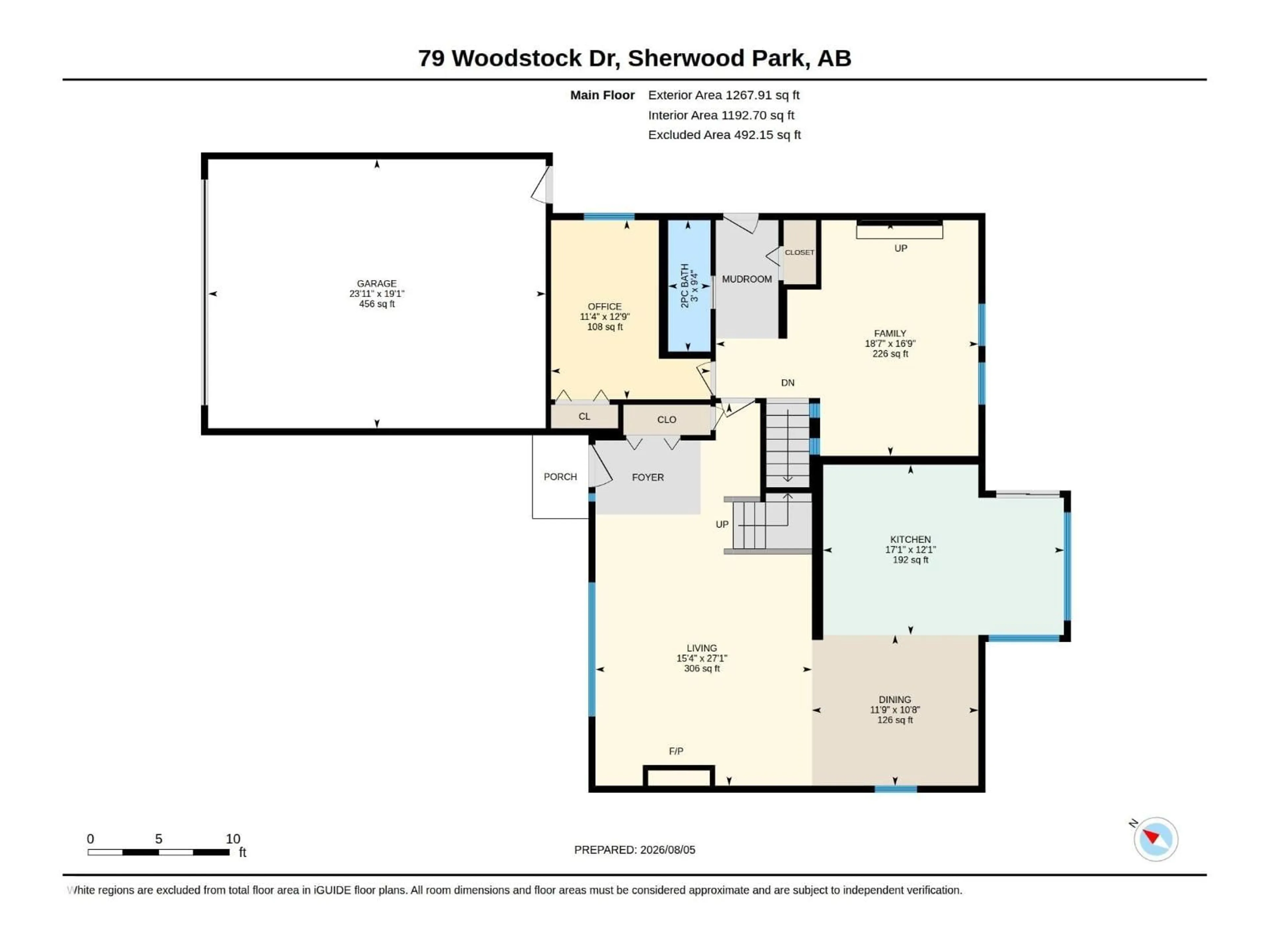 Floor plan for 79 WOODSTOCK DR, Sherwood Park Alberta T8A4C2