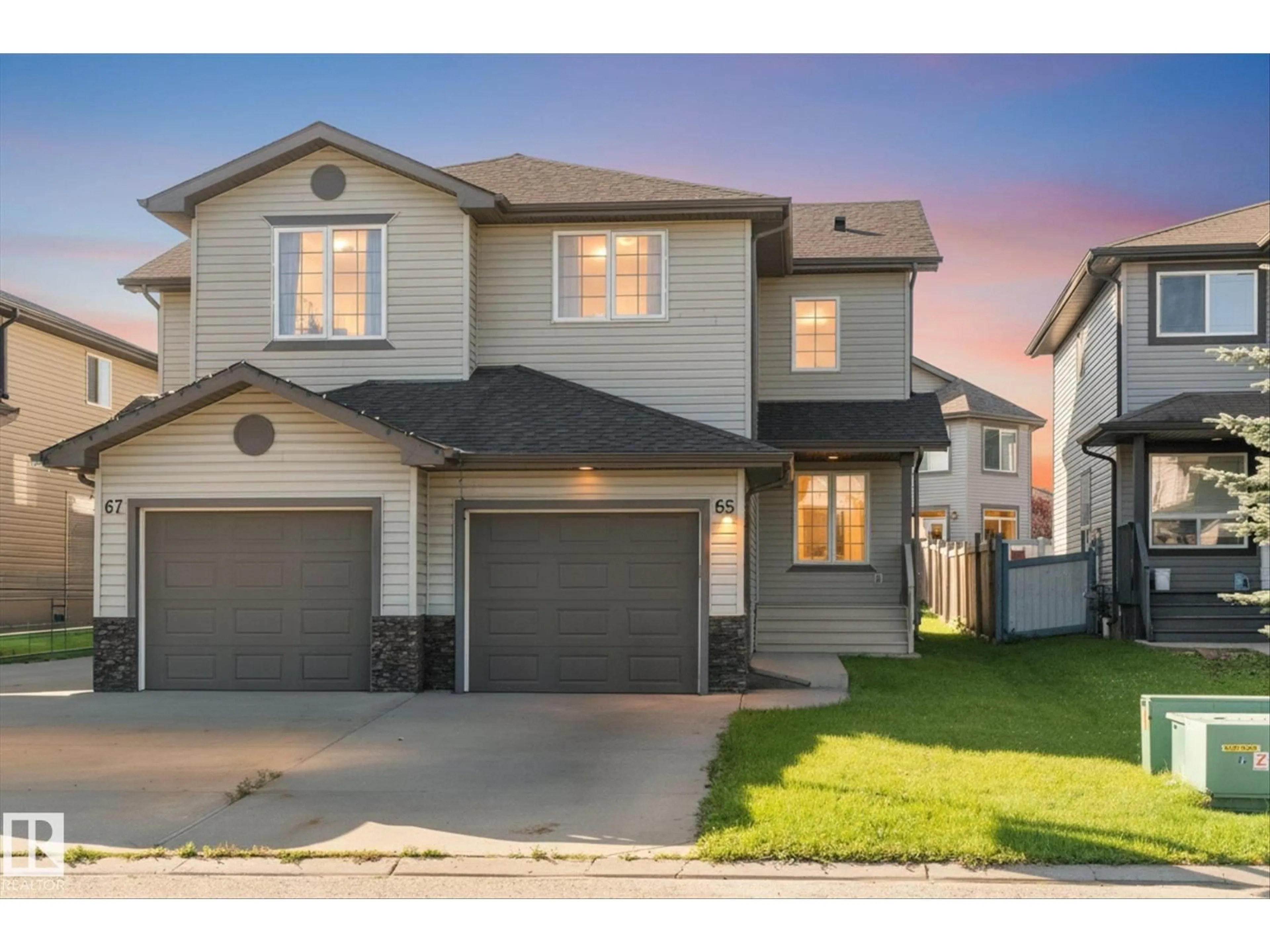 Home with vinyl exterior material, street for 65 ASHBY GD, Spruce Grove Alberta T7X0K1