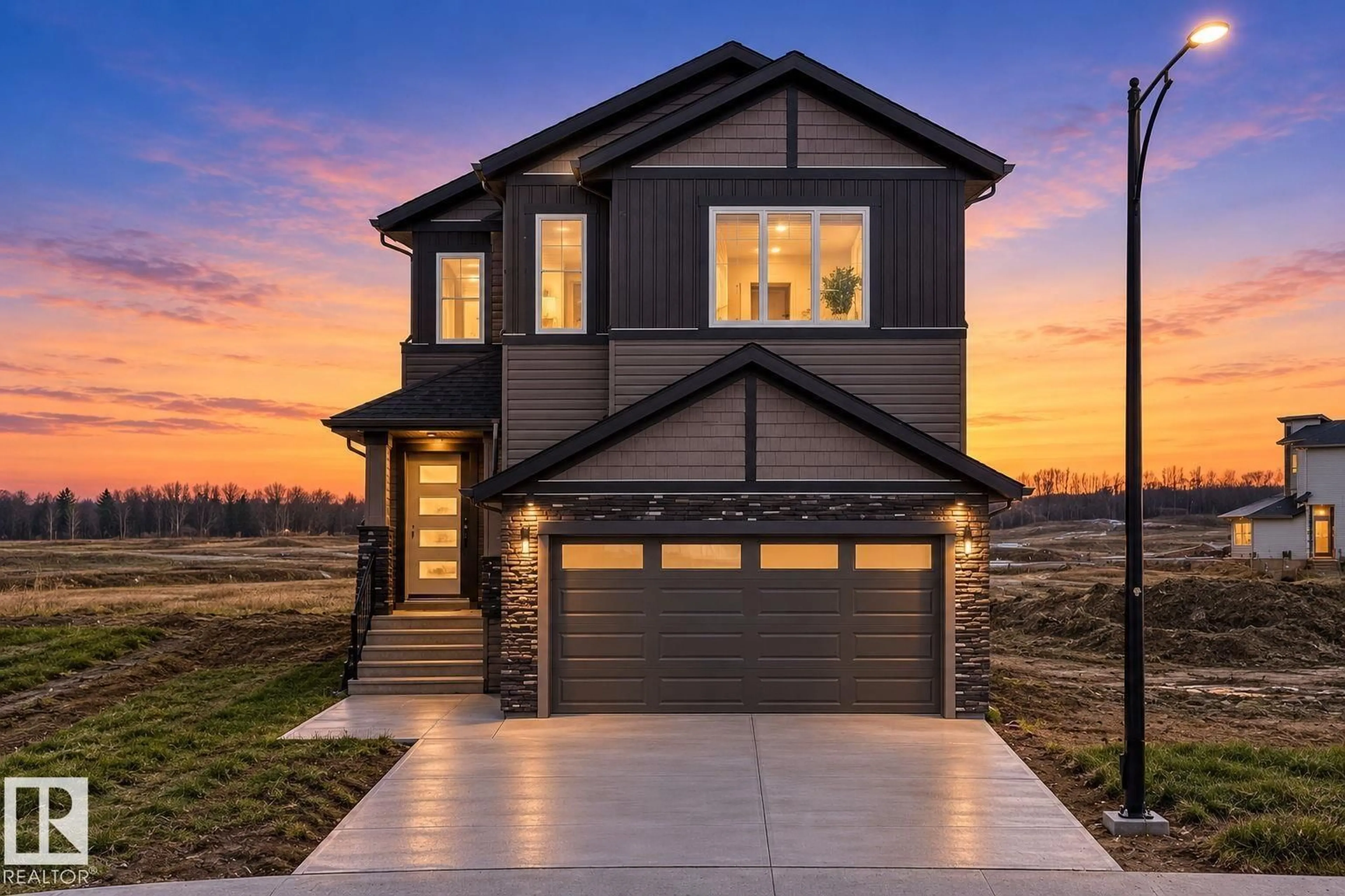 Home with brick exterior material, street for NE - 15728 9 ST, Edmonton Alberta T5Y4N1