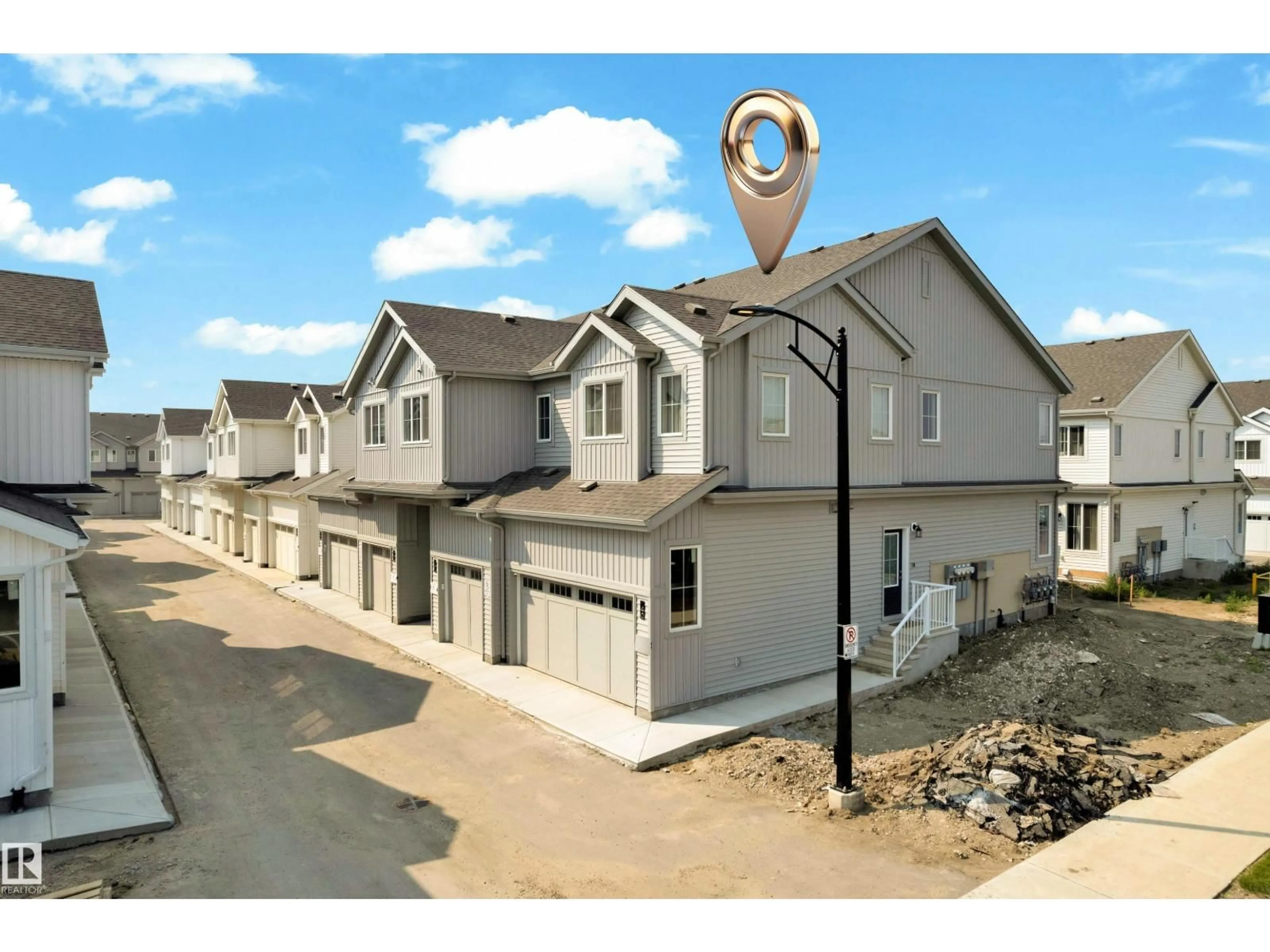 A pic from outside/outdoor area/front of a property/back of a property/a pic from drone, street for #40 - 7110 KESWICK CM, Edmonton Alberta T6W5P7