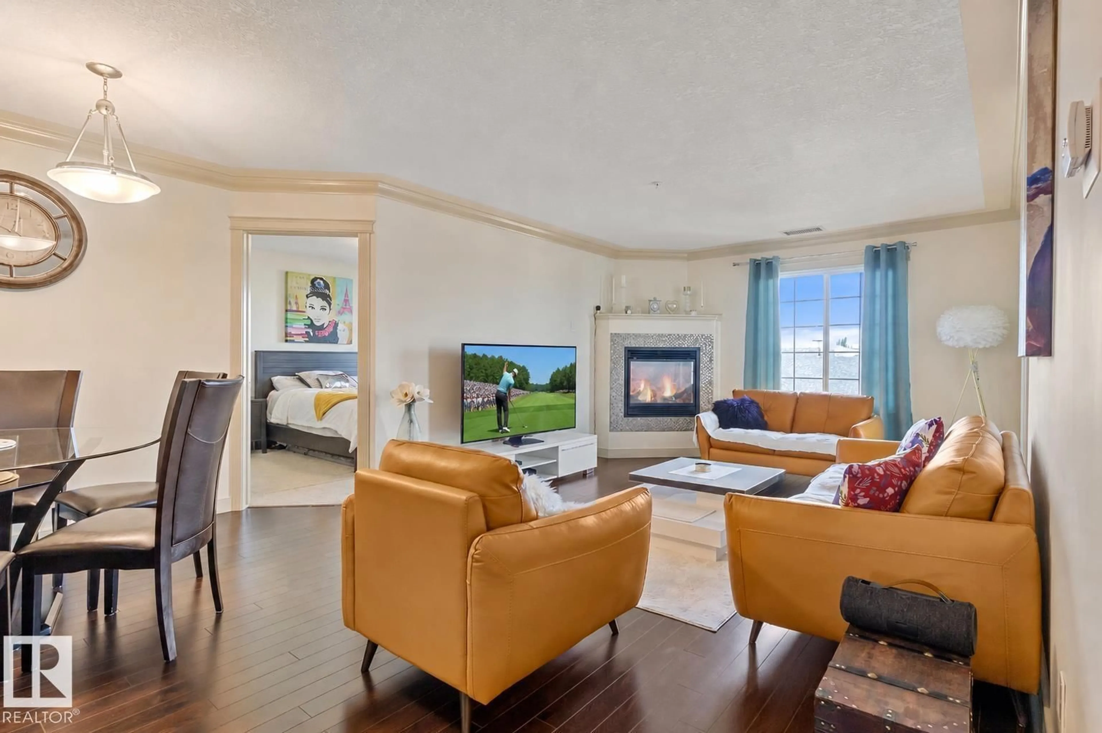 Living room with furniture, unknown for #301 - 16235 51 ST, Edmonton Alberta T5Y0V3