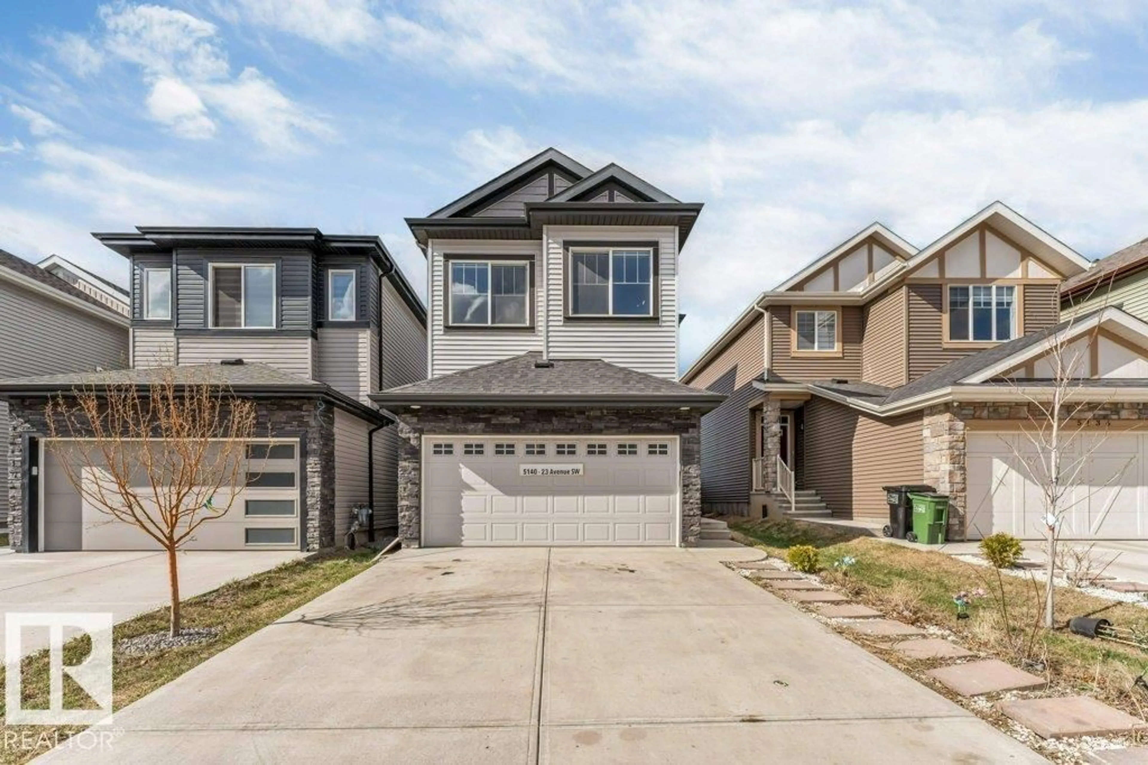Home with vinyl exterior material, street for 5140 23 AV, Edmonton Alberta T6X2X4