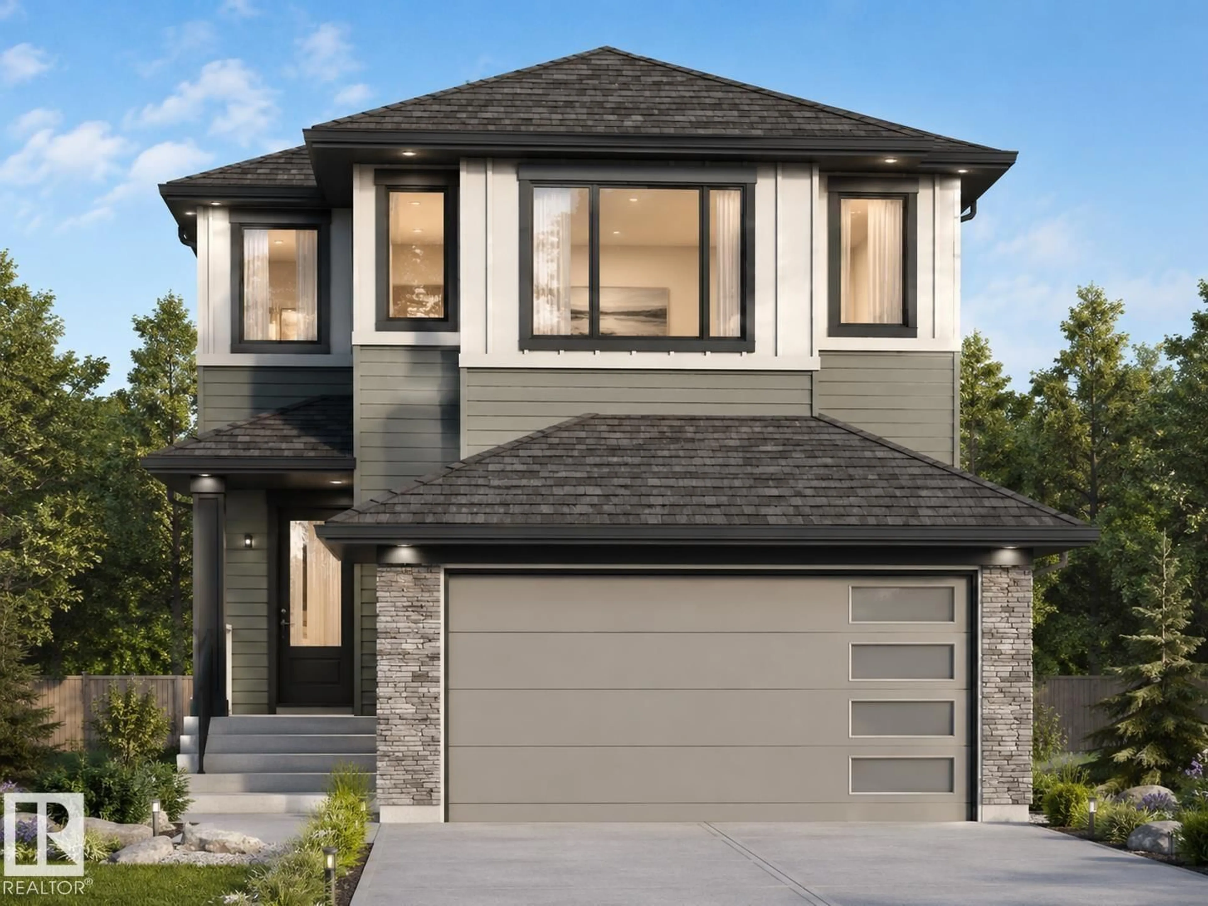 Home with vinyl exterior material, street for 8603 224 ST, Edmonton Alberta T5T8A1