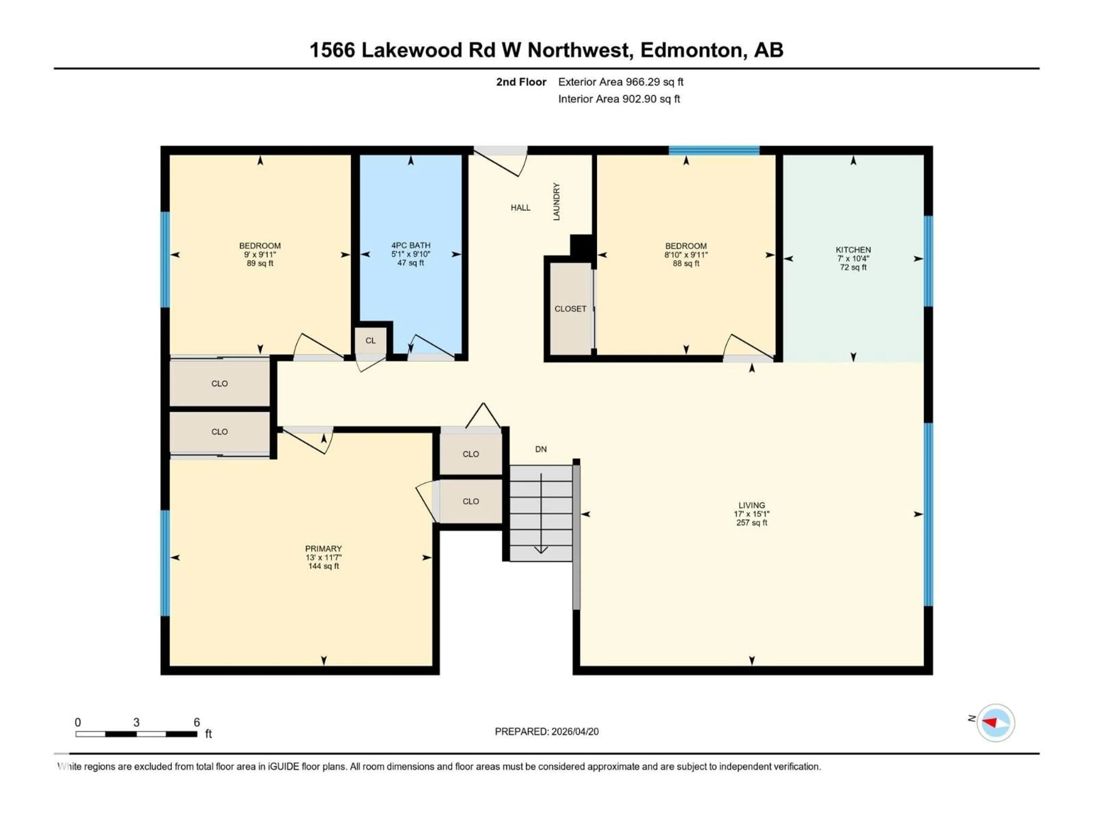 Floor plan for 1566 LAKEWOOD ROAD, Edmonton Alberta T6K2V9