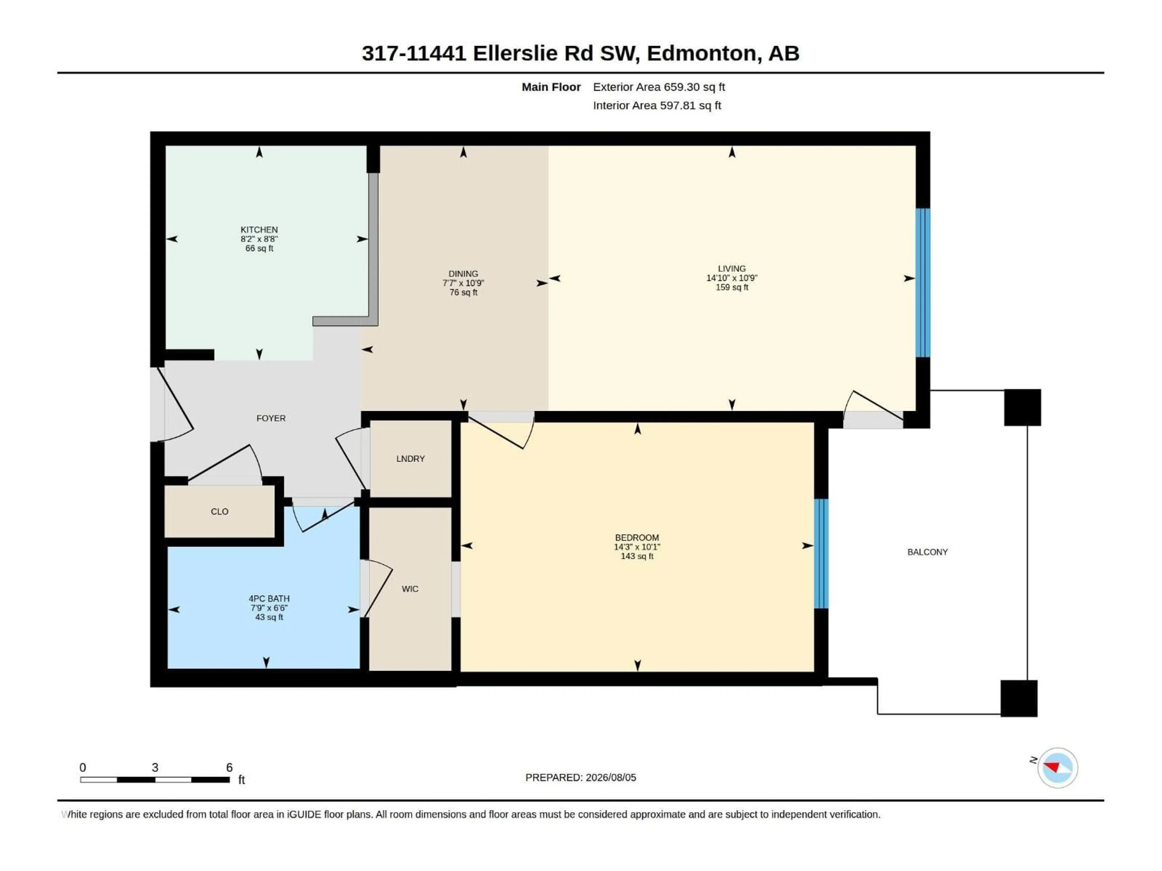 Floor plan for 317 - 11441 ELLERSLIE RD, Edmonton Alberta T6W1S9