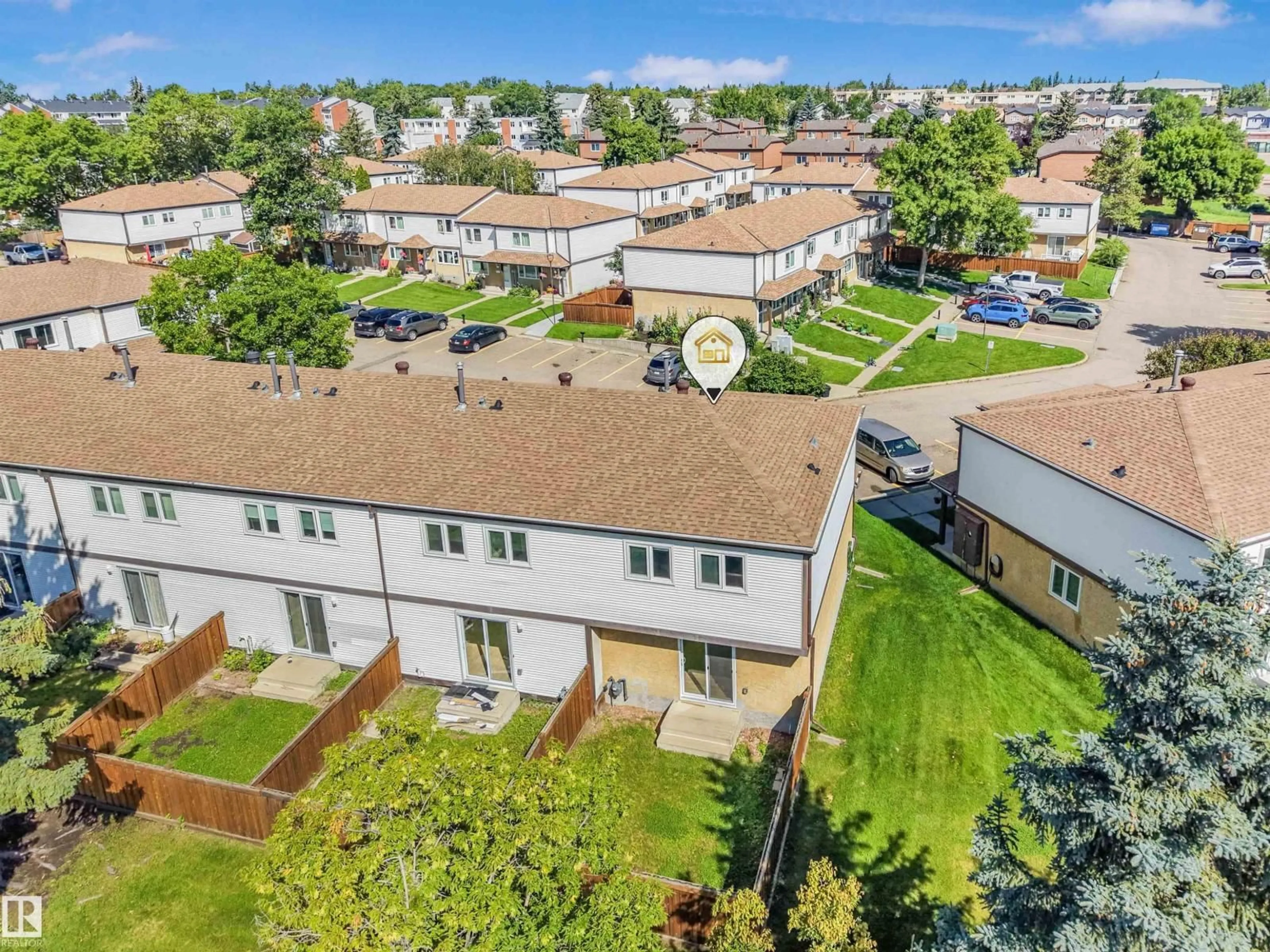 A pic from outside/outdoor area/front of a property/back of a property/a pic from drone, city buildings view from balcony for #39 - 14511 52 ST, Edmonton Alberta T5A4M6