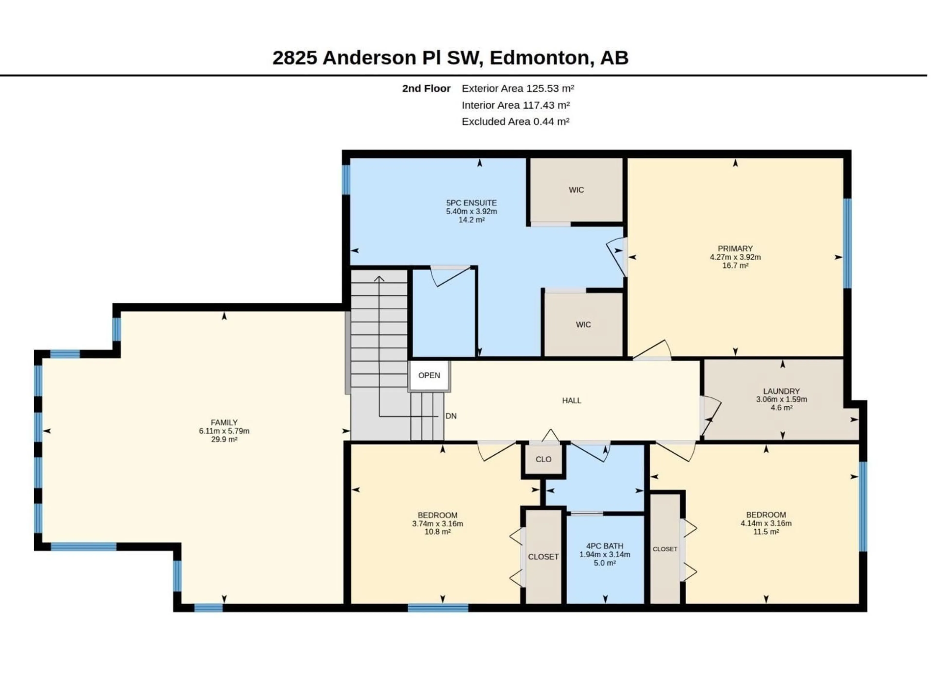 Floor plan for 2825 ANDERSON PL, Edmonton Alberta T6W0V7