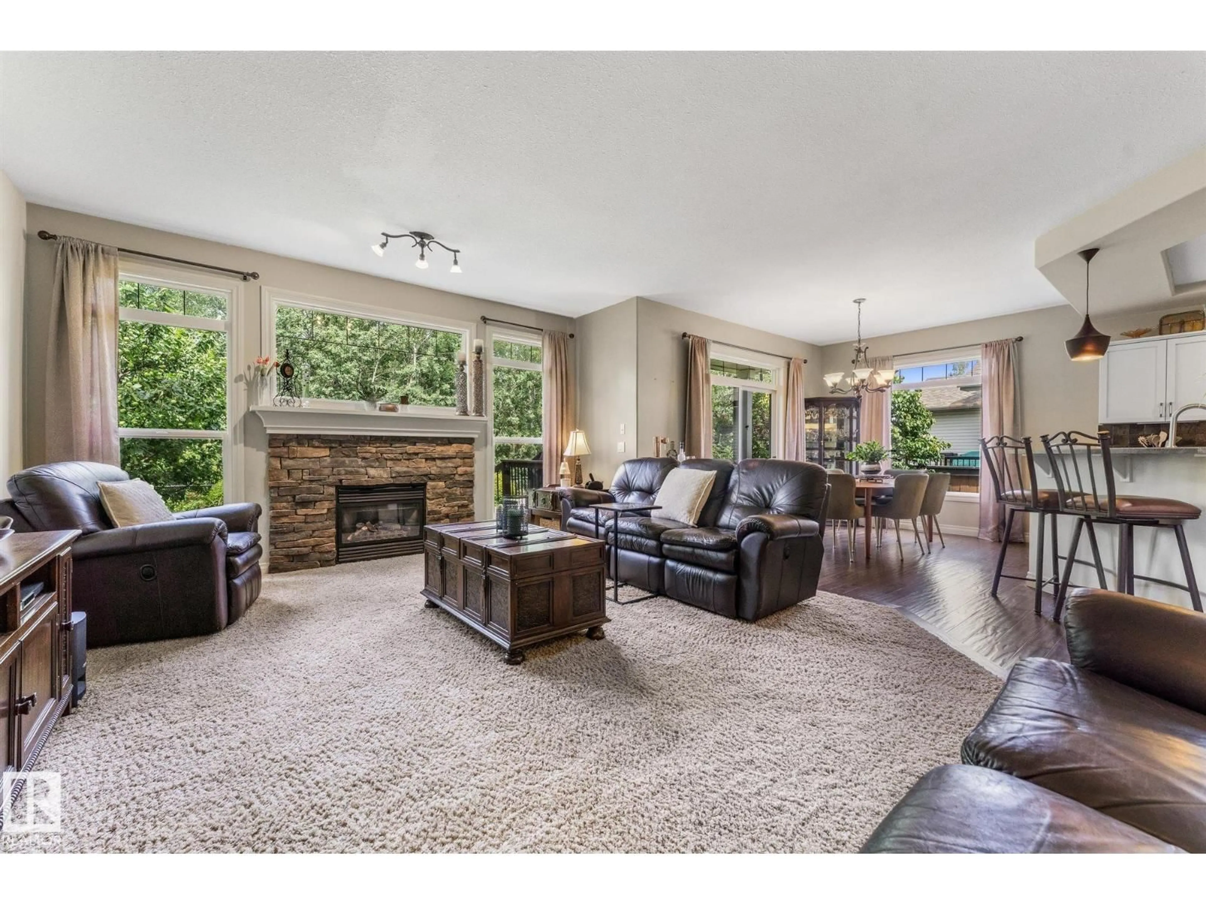 Living room with furniture, ceramic/tile floor for 8 DANFIELD PL, Spruce Grove Alberta T7X0A3
