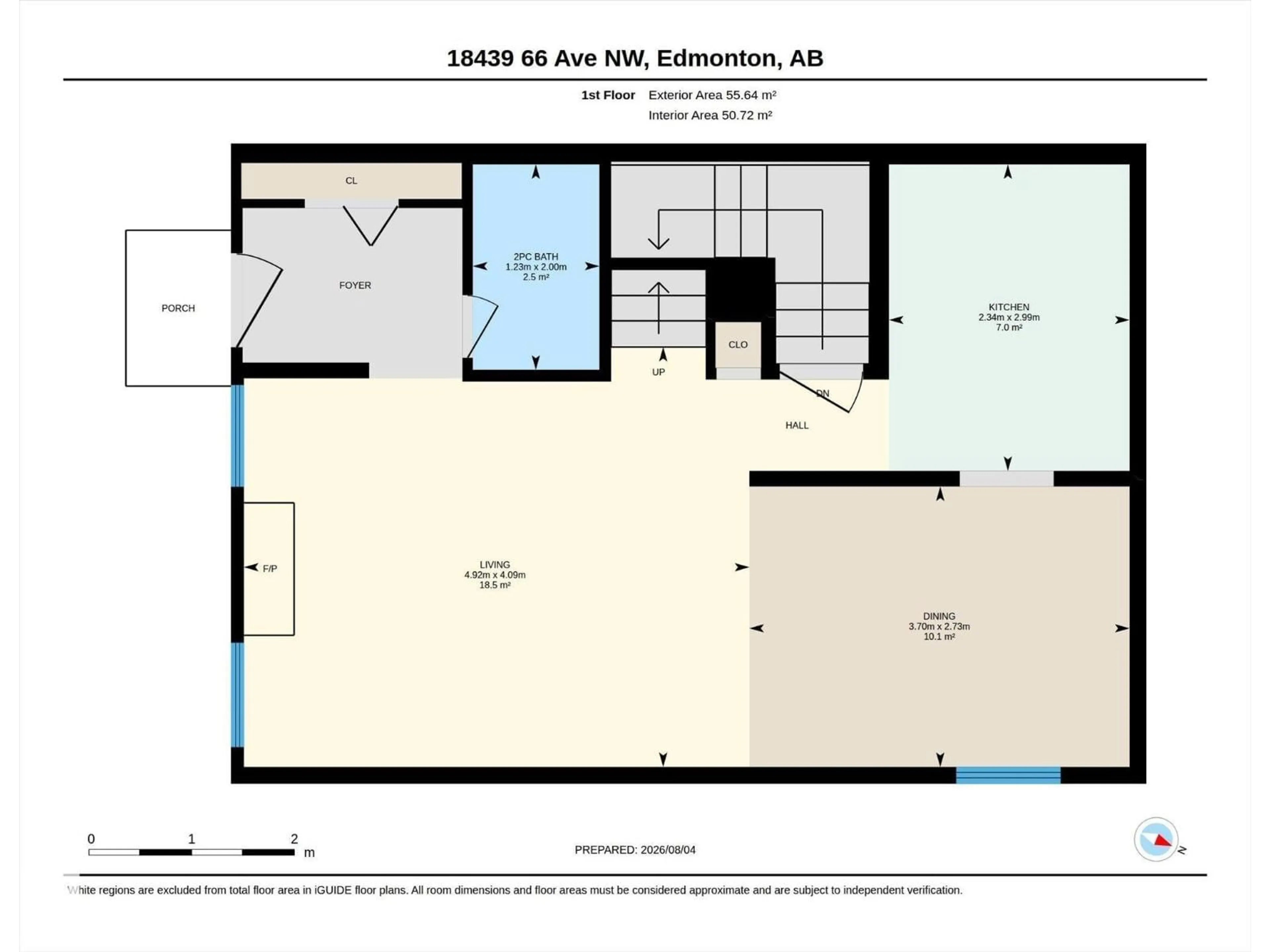 Floor plan for 18439 66 AV, Edmonton Alberta T5T2M1