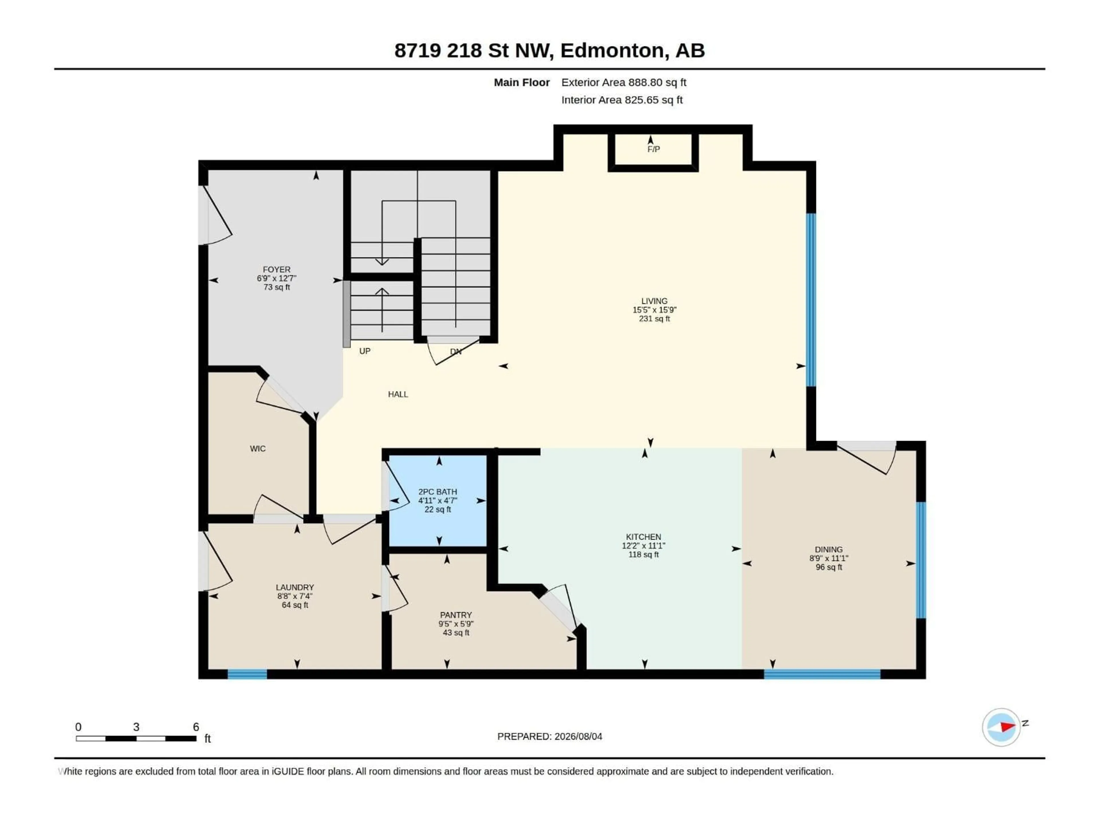 Floor plan for NW - 8719 218 ST, Edmonton Alberta T5T4R7