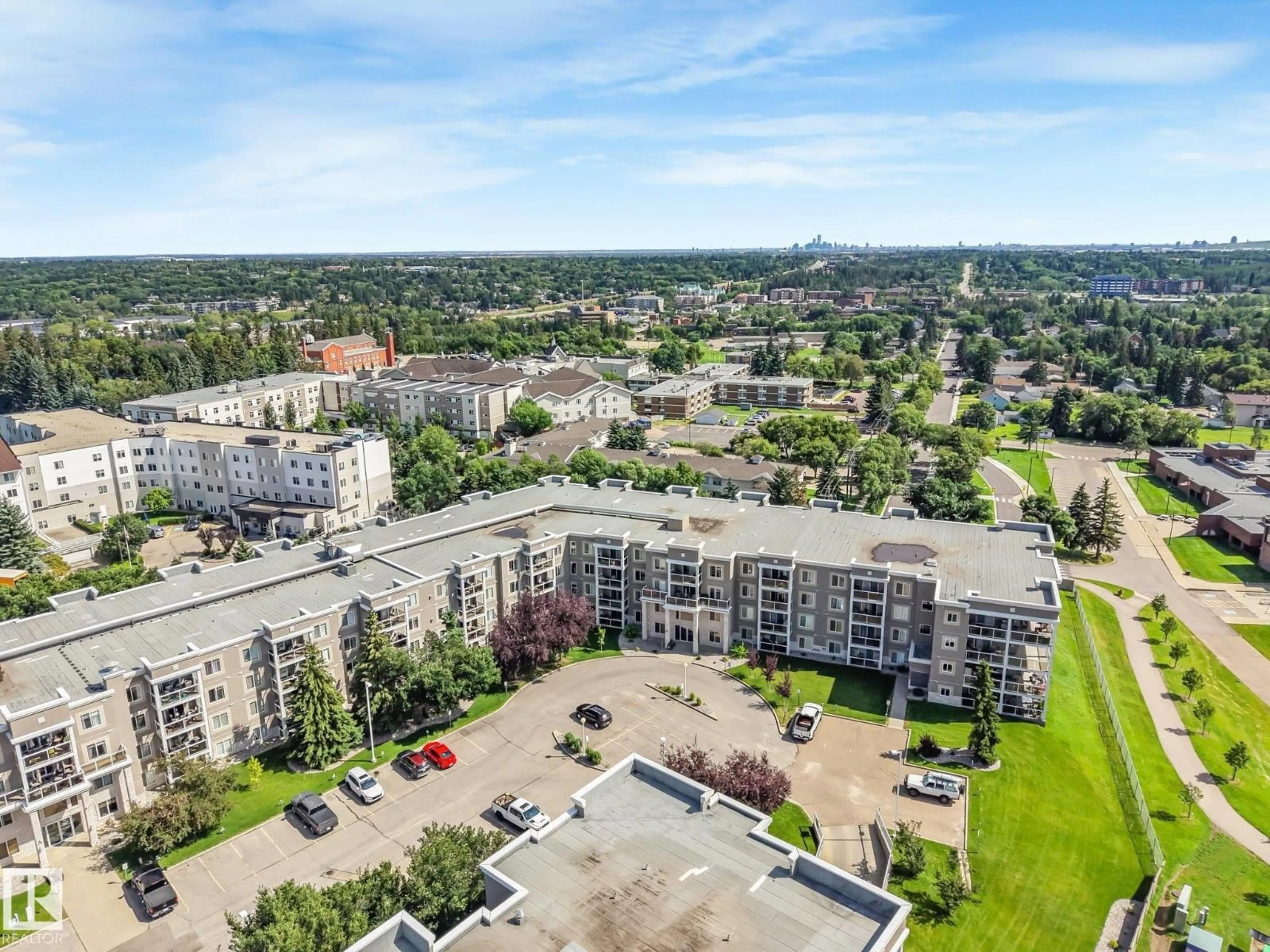A pic from outside/outdoor area/front of a property/back of a property/a pic from drone, city buildings view from balcony for A - 214 MCKENNEY AV, St. Albert Alberta T8N7E6