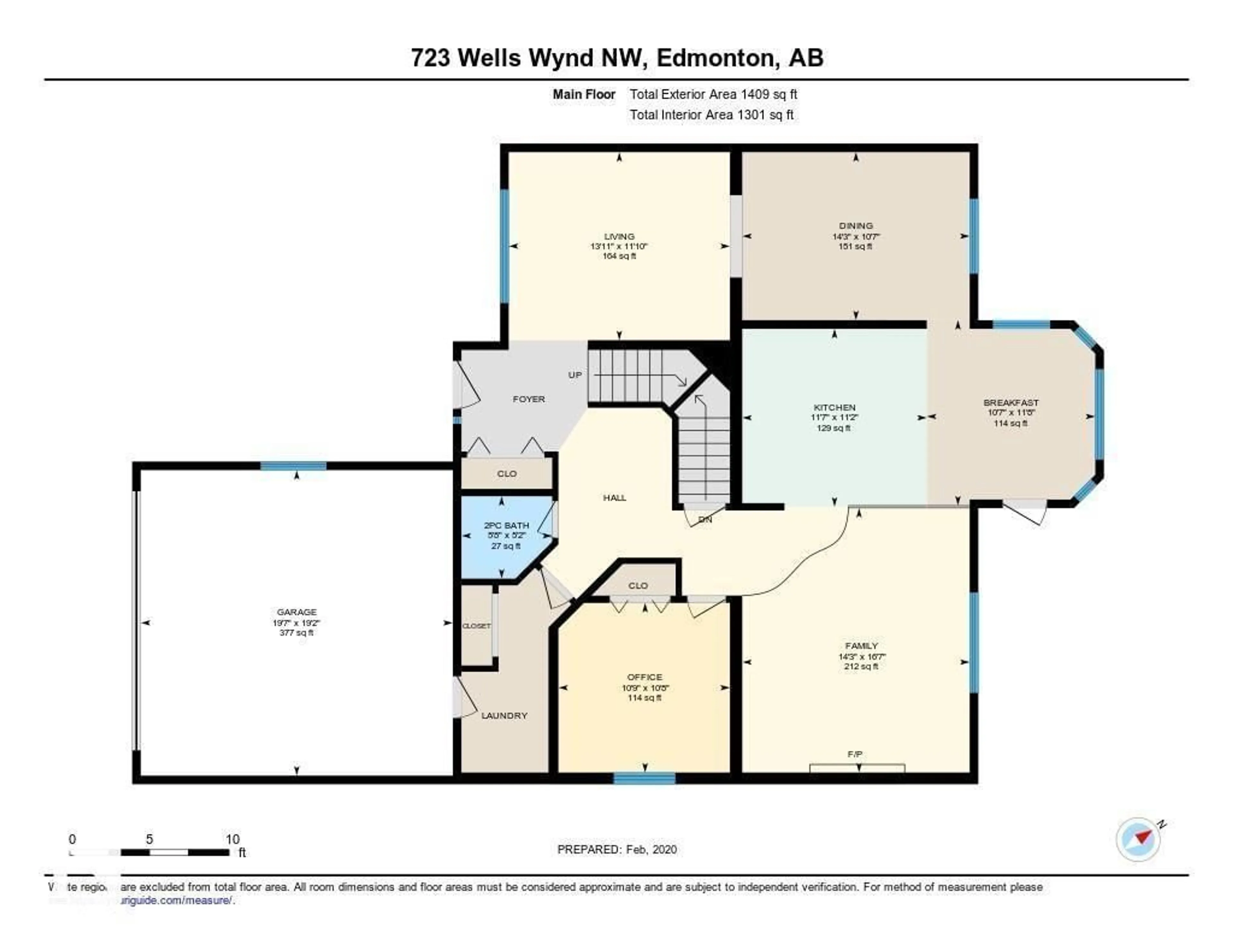 Floor plan for 723 WELLS WD, Edmonton Alberta T6M2K1