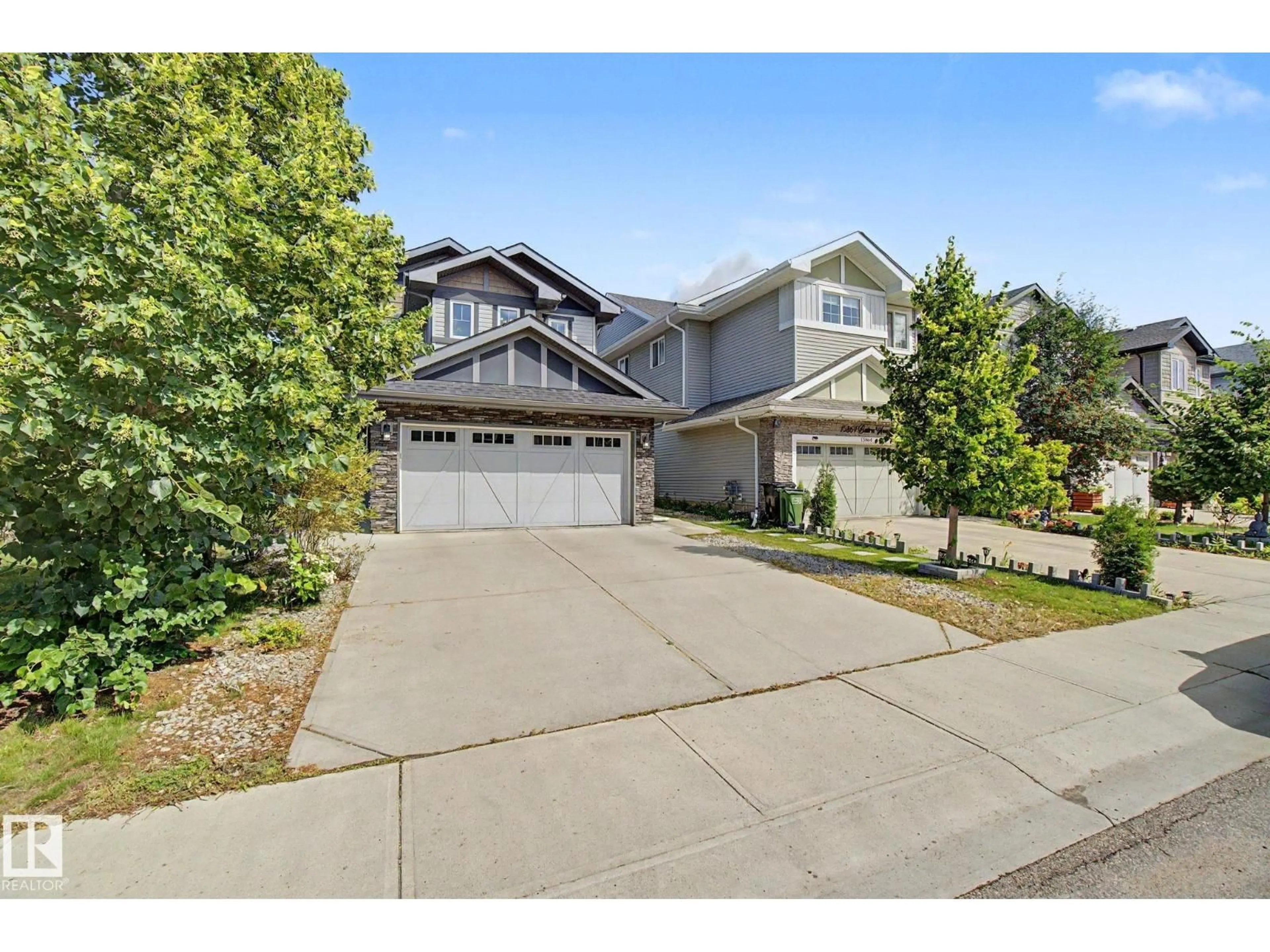 A pic from outside/outdoor area/front of a property/back of a property/a pic from drone, street for SW - 15868 10 AV, Edmonton Alberta T6W2H2