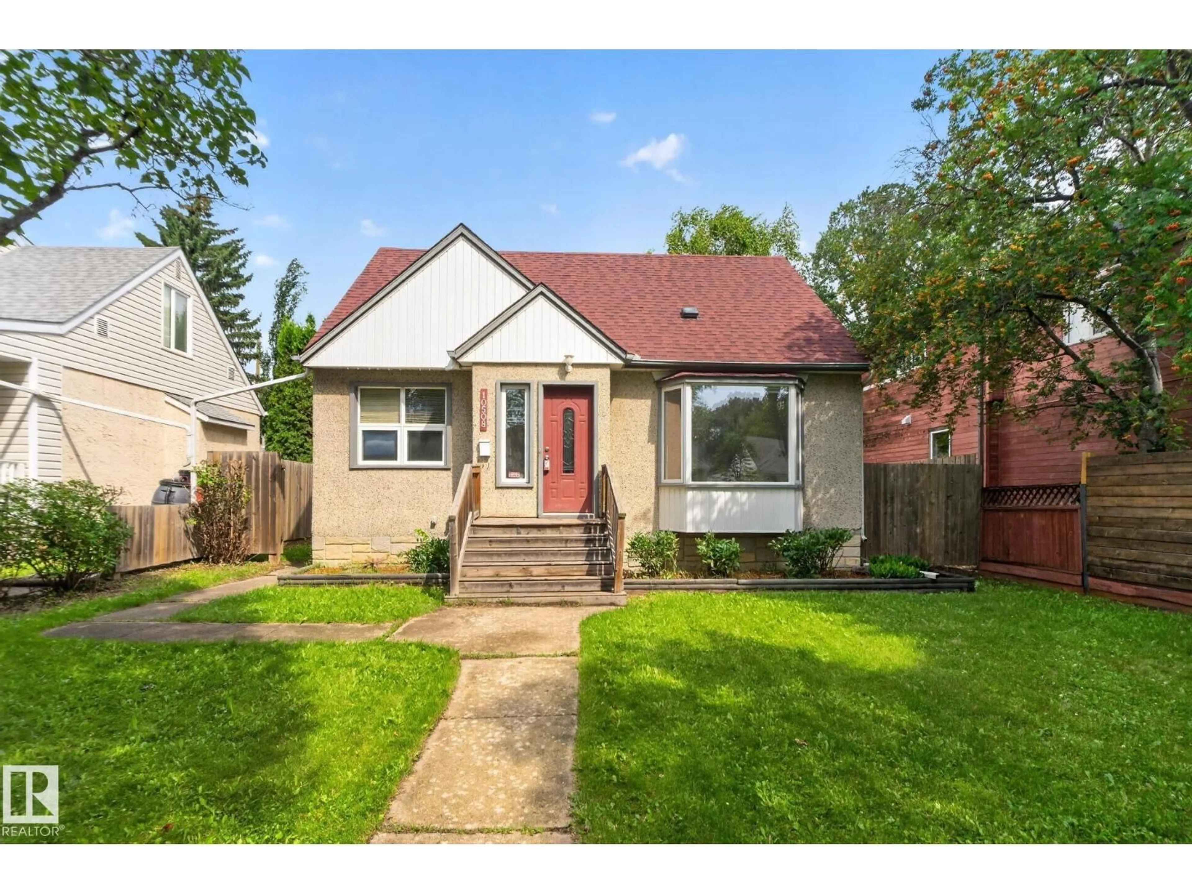 Home with brick exterior material, street for 10508 67 AV, Edmonton Alberta T6H1Z5