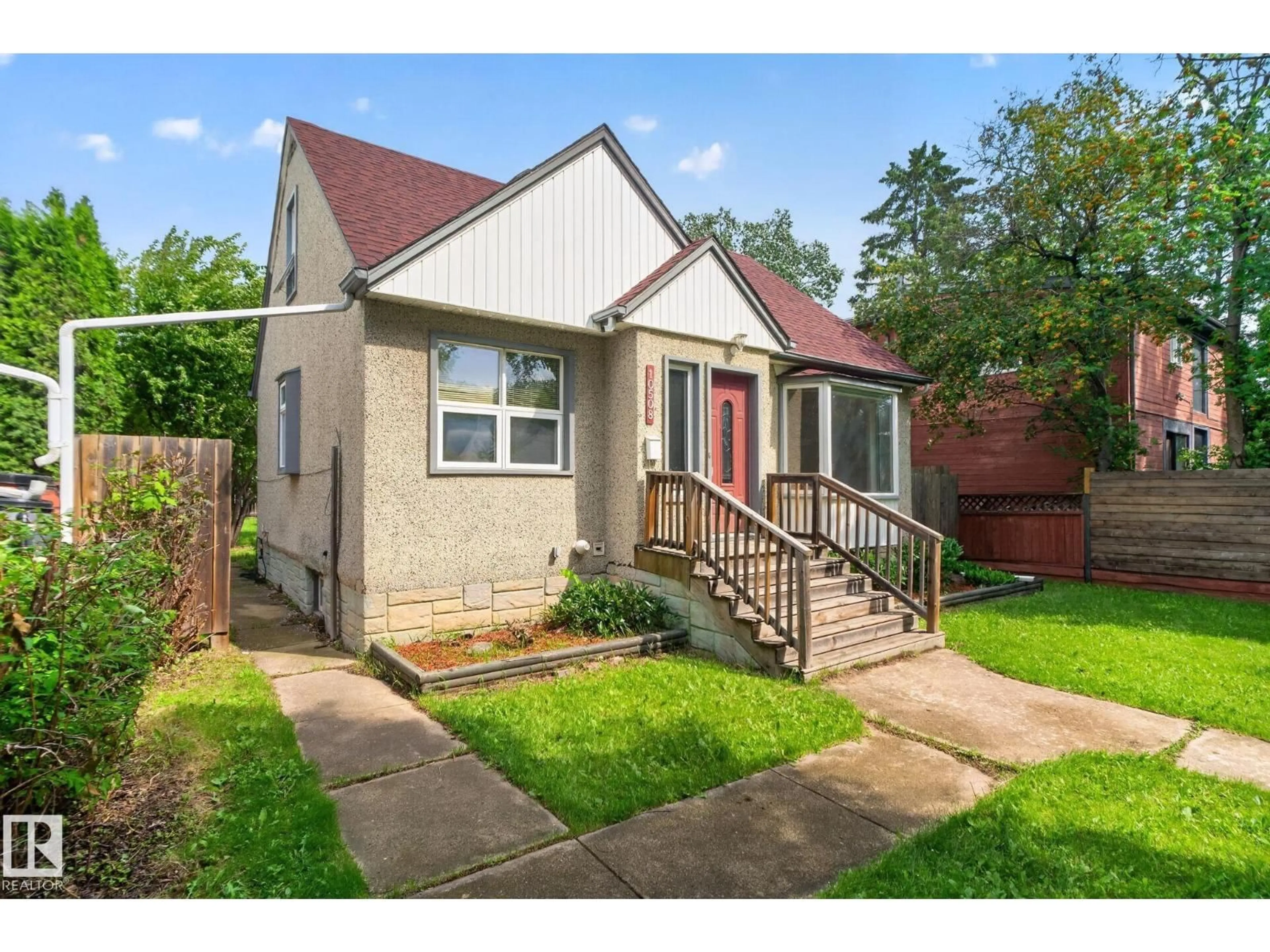 Home with brick exterior material, street for 10508 67 AV, Edmonton Alberta T6H1Z5
