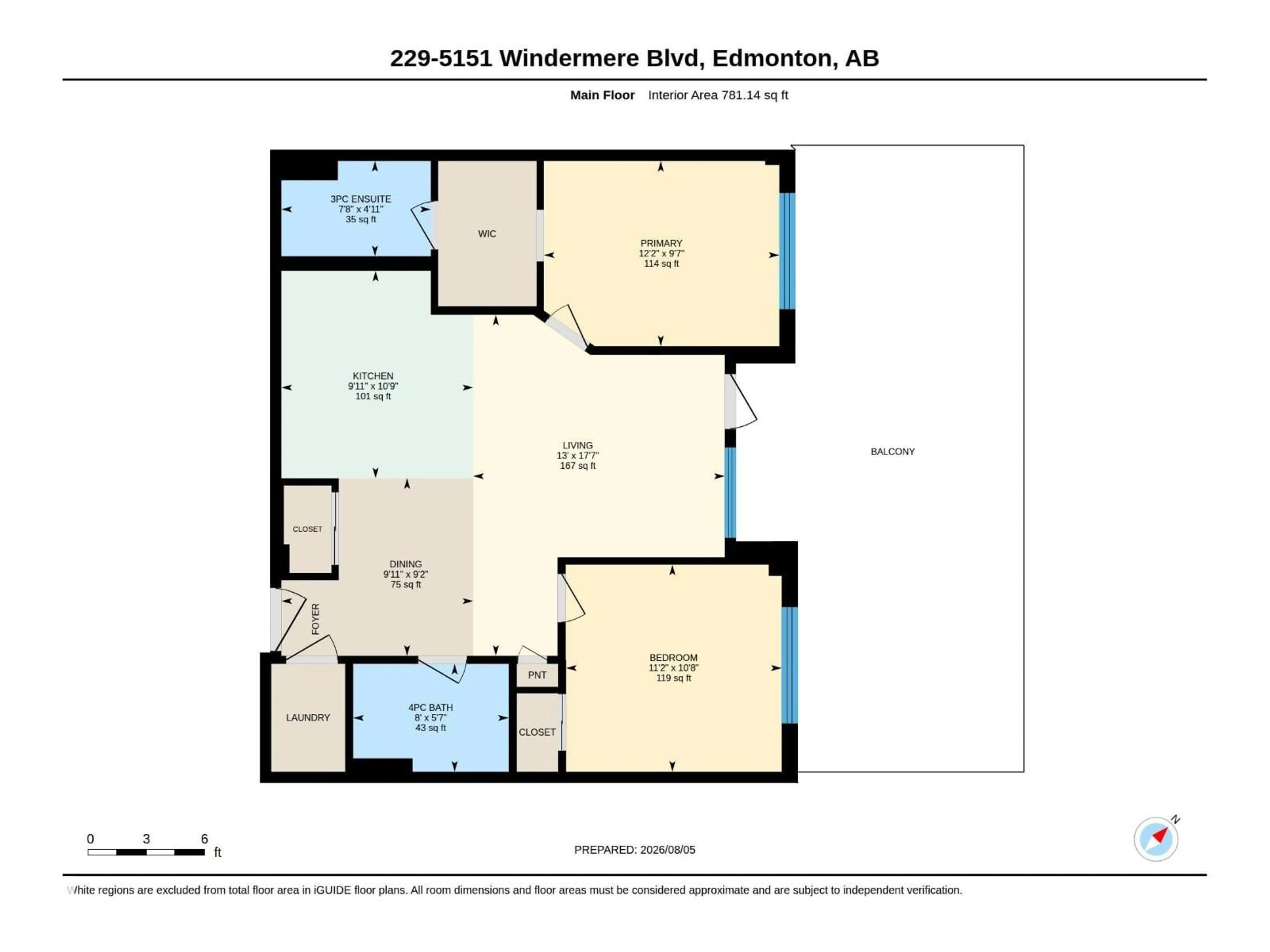 Floor plan for 5151 - 229 WINDERMERE BV, Edmonton Alberta T6W2K4