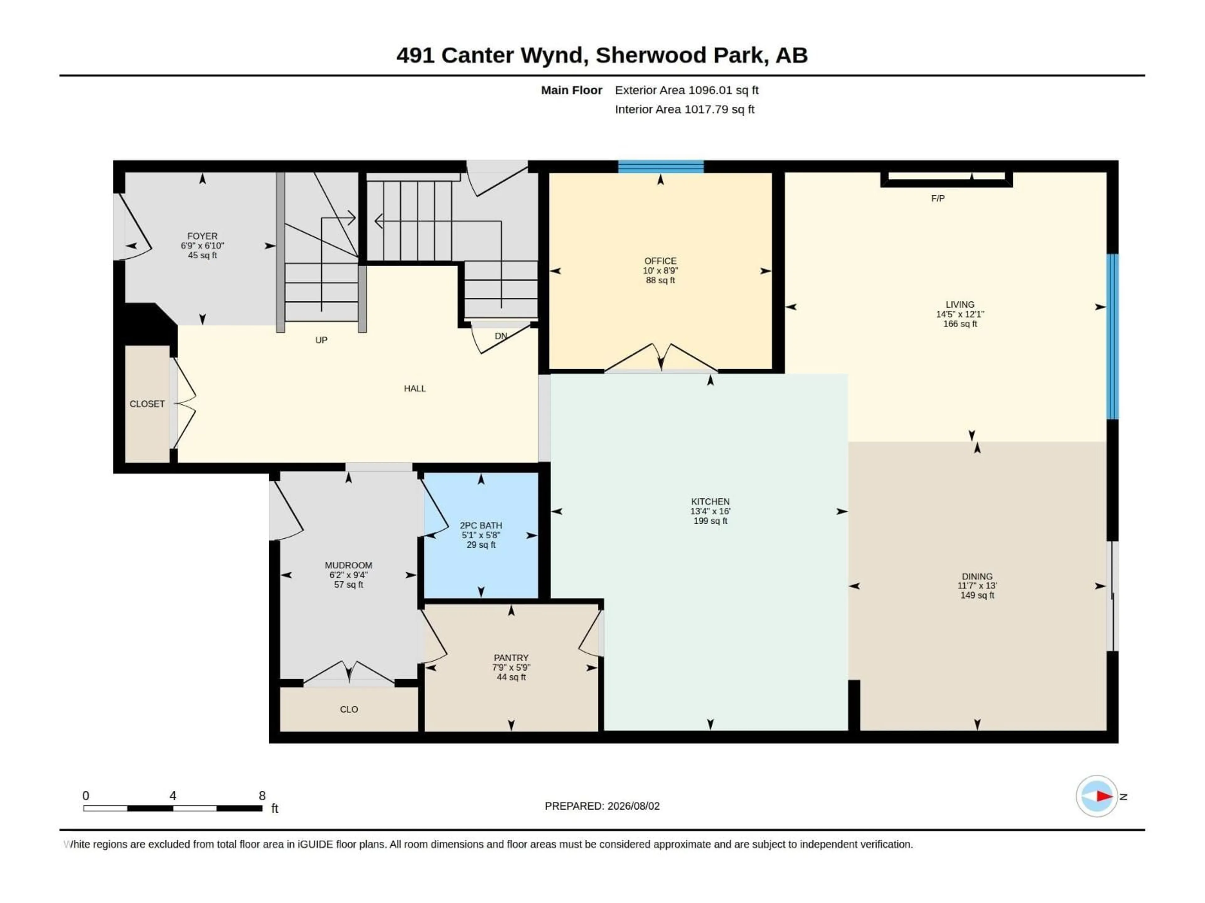 Floor plan for 491 CANTER WD, Sherwood Park Alberta T8H3A9
