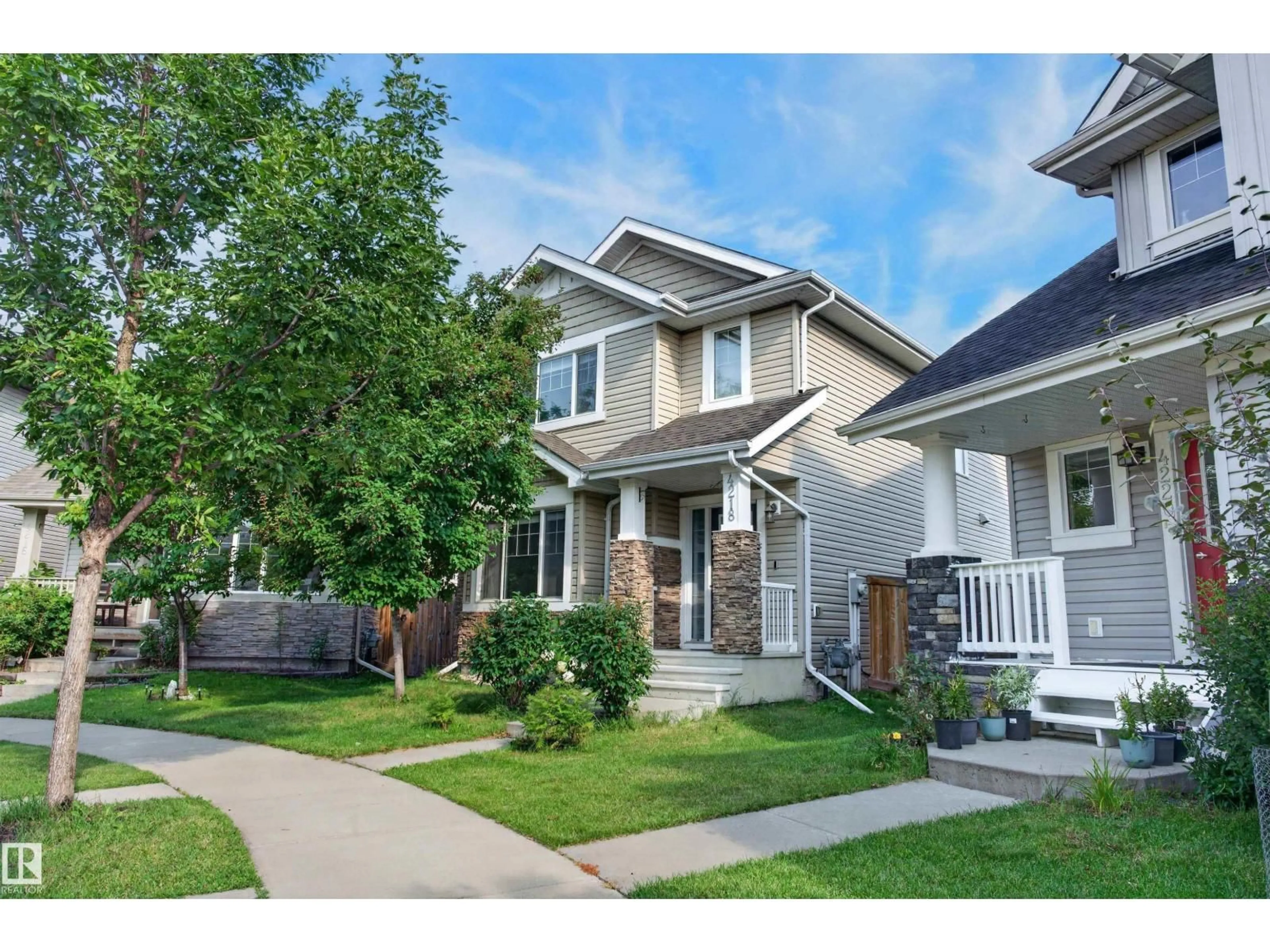 Home with brick exterior material, street for 4218 ALEXANDER BAY SW, Edmonton Alberta T6W2C8