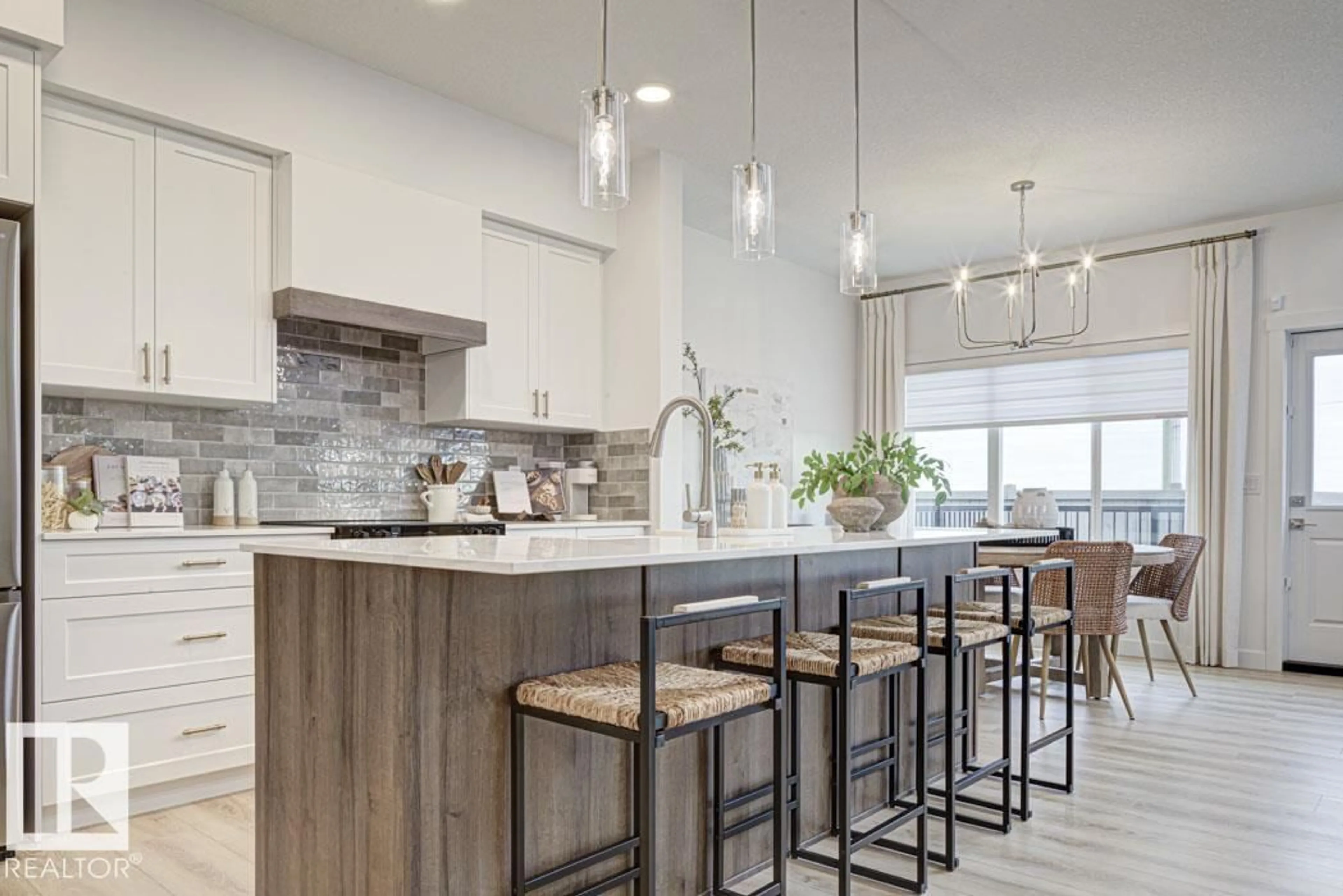 Contemporary kitchen, ceramic/tile floor for 4570 CHEGWIN WD, Edmonton Alberta T6W5X3
