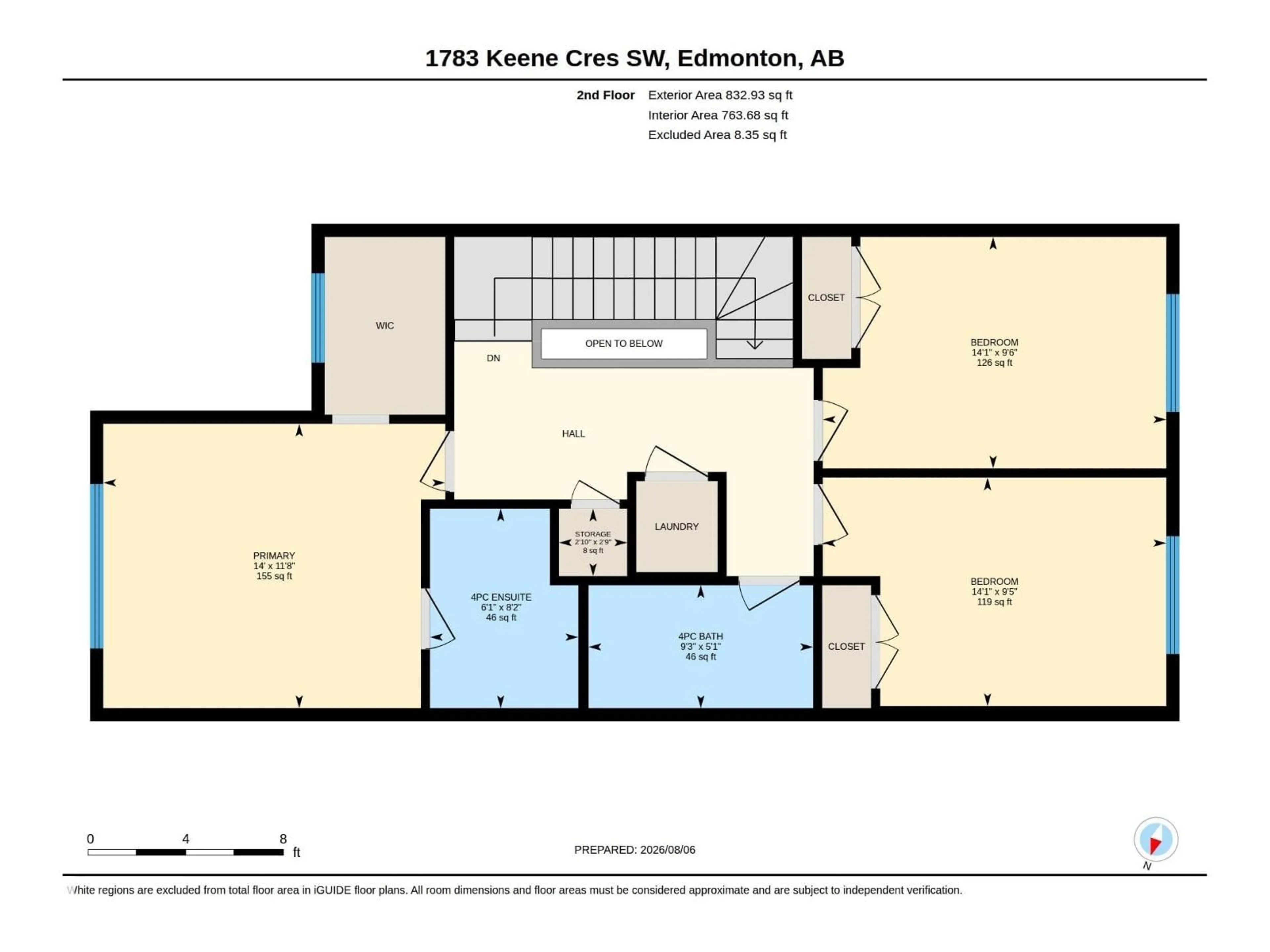 Floor plan for SW - 1783 KEENE CR, Edmonton Alberta T6W3W3